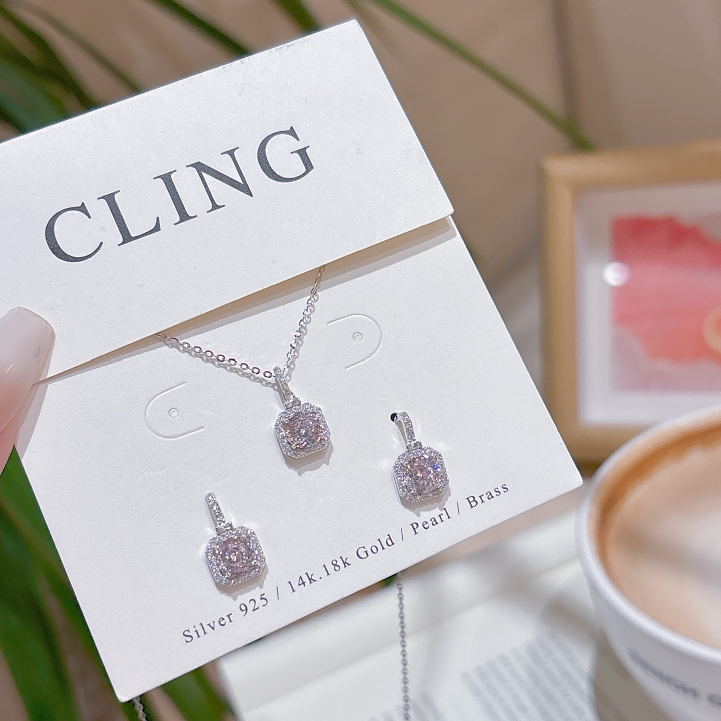 High Polish Silver Earrings & Necklace Set Lively Wedding Gold