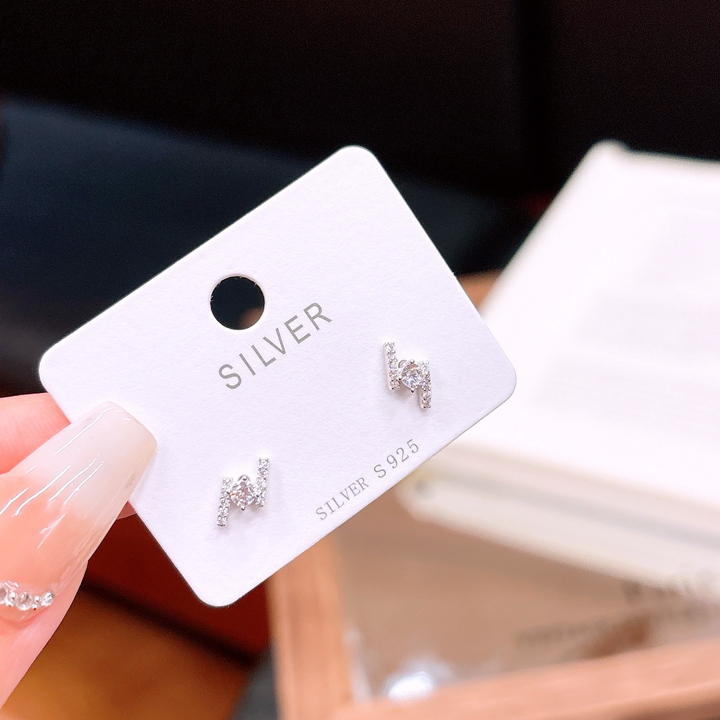 Nickel Free Silver Earrings Light Luxury Engagement Silver