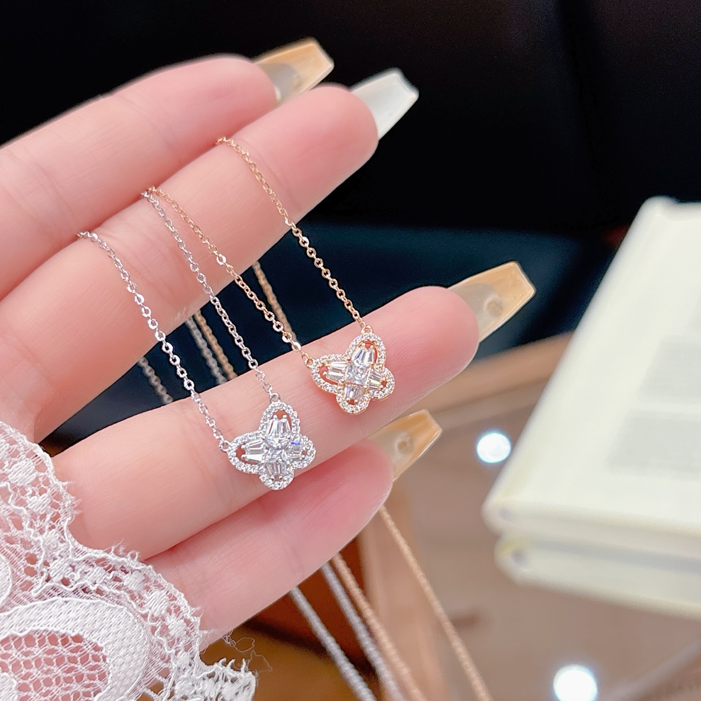 925 Silber Kette Elegant Neujahr Silber