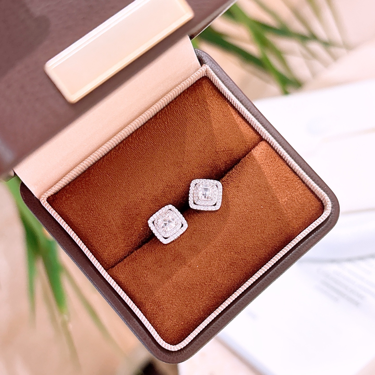 Nickel Free Silver Moissanite Studs Premium Party Gold