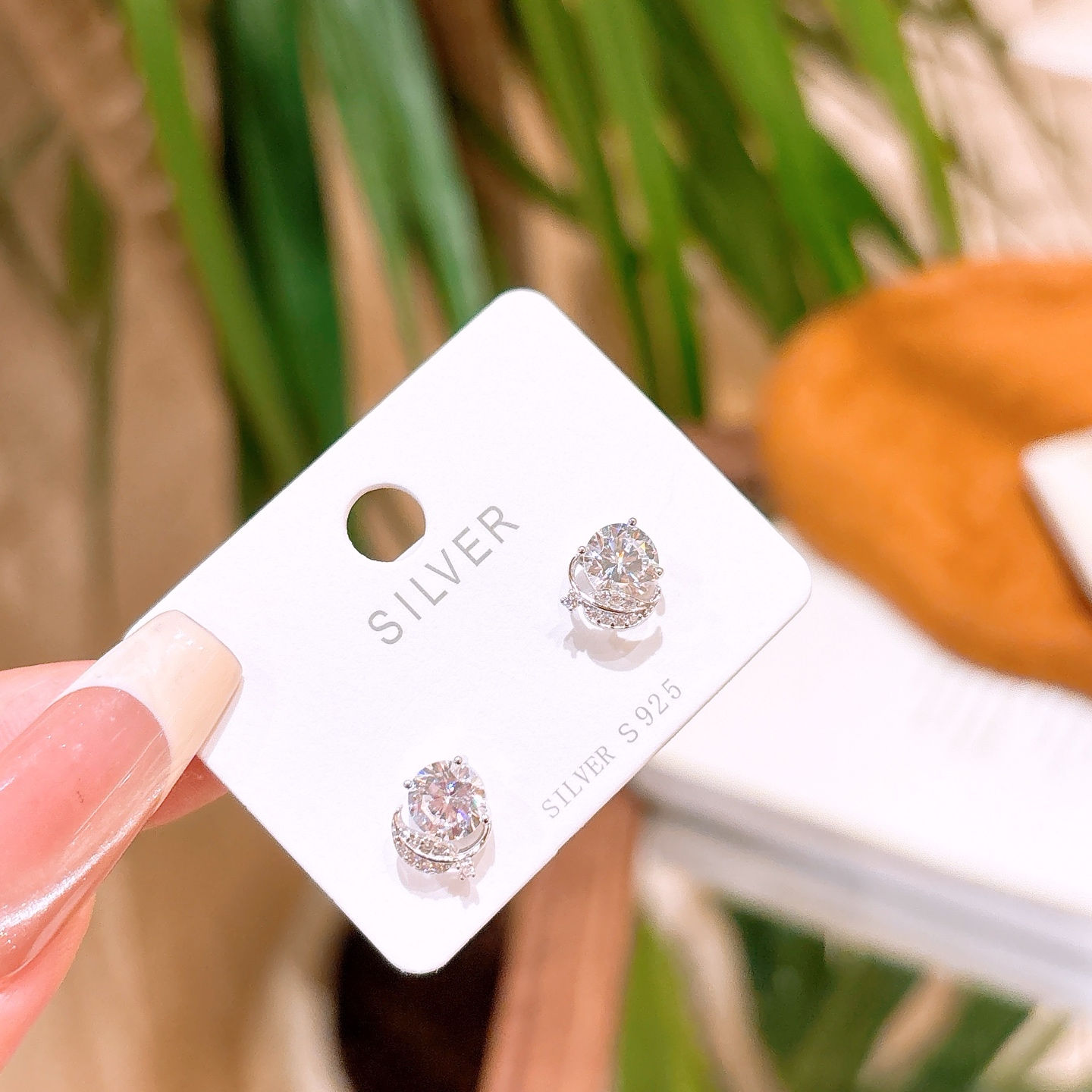 S925 Sterling Silver Earrings Light Luxury Valentine's Day Gold