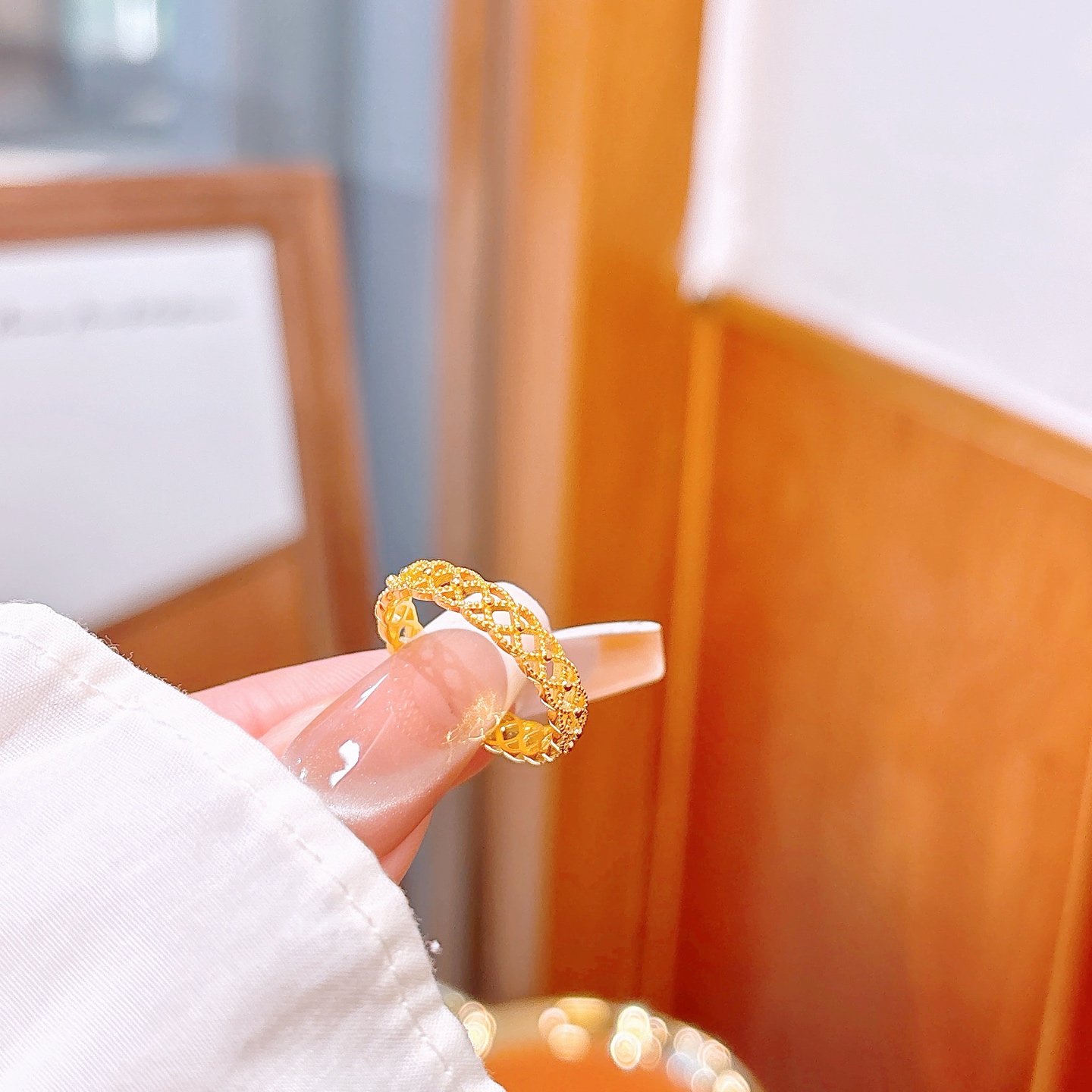 優しい低アレルギー銀リングゴールド 新年