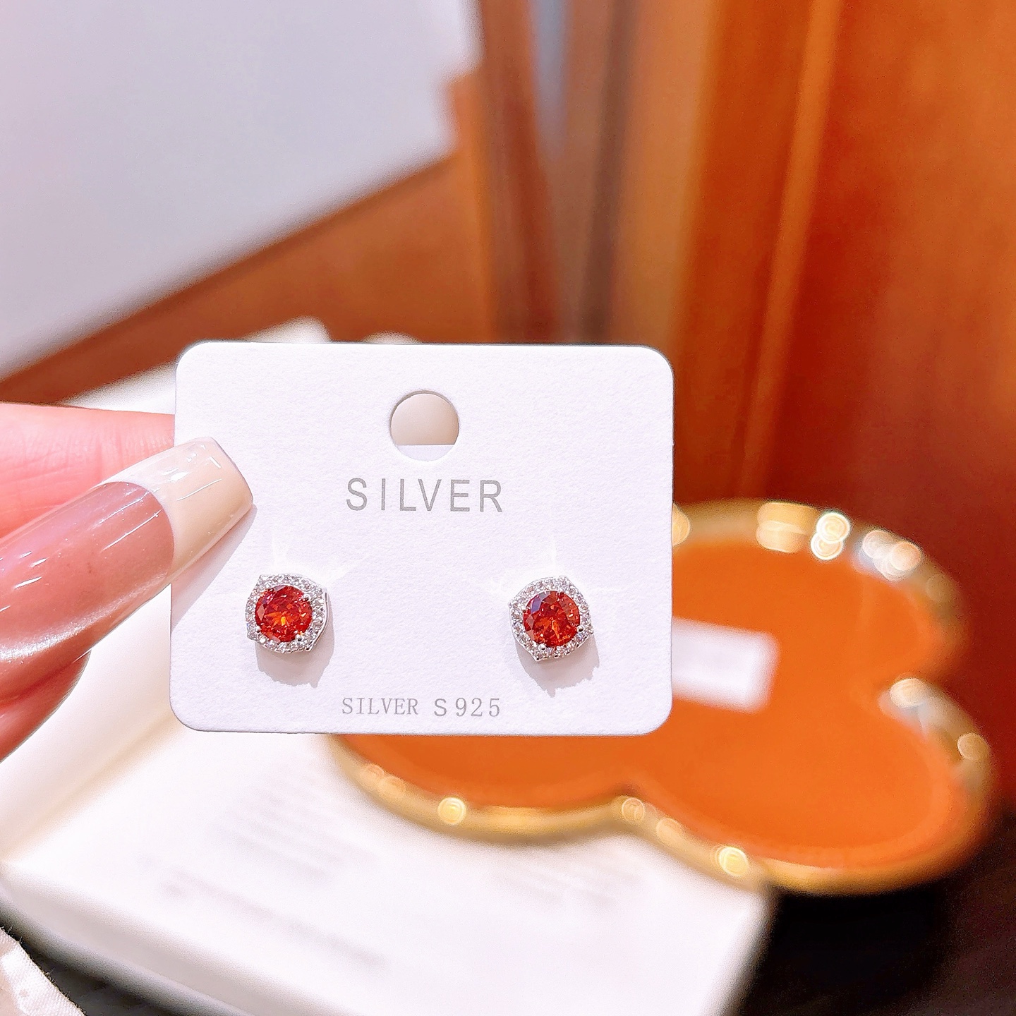 Fine Silver Earrings Ins Style Everyday Wear Silver