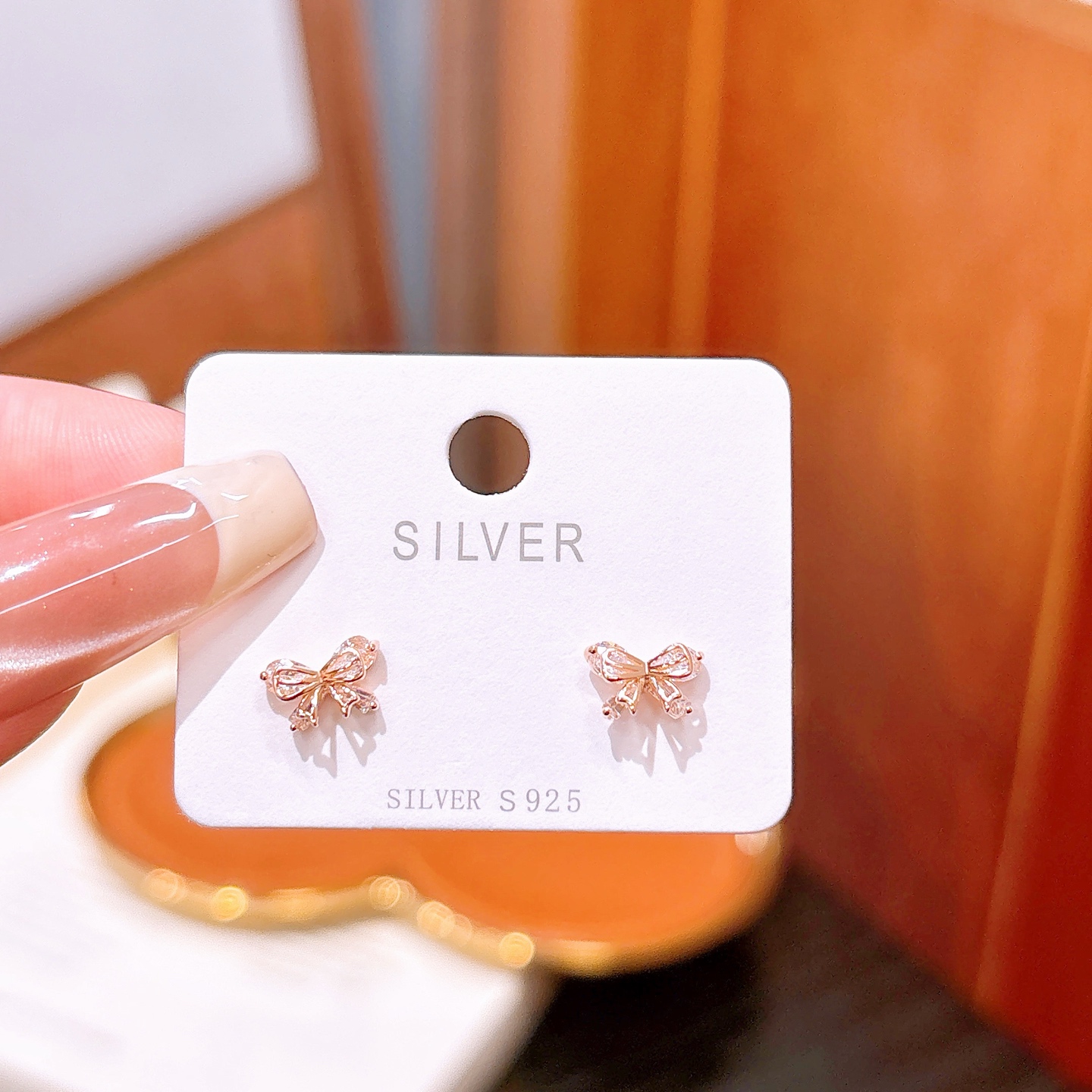 925 Silber Ohrringe Süß Jahresfeier Silber