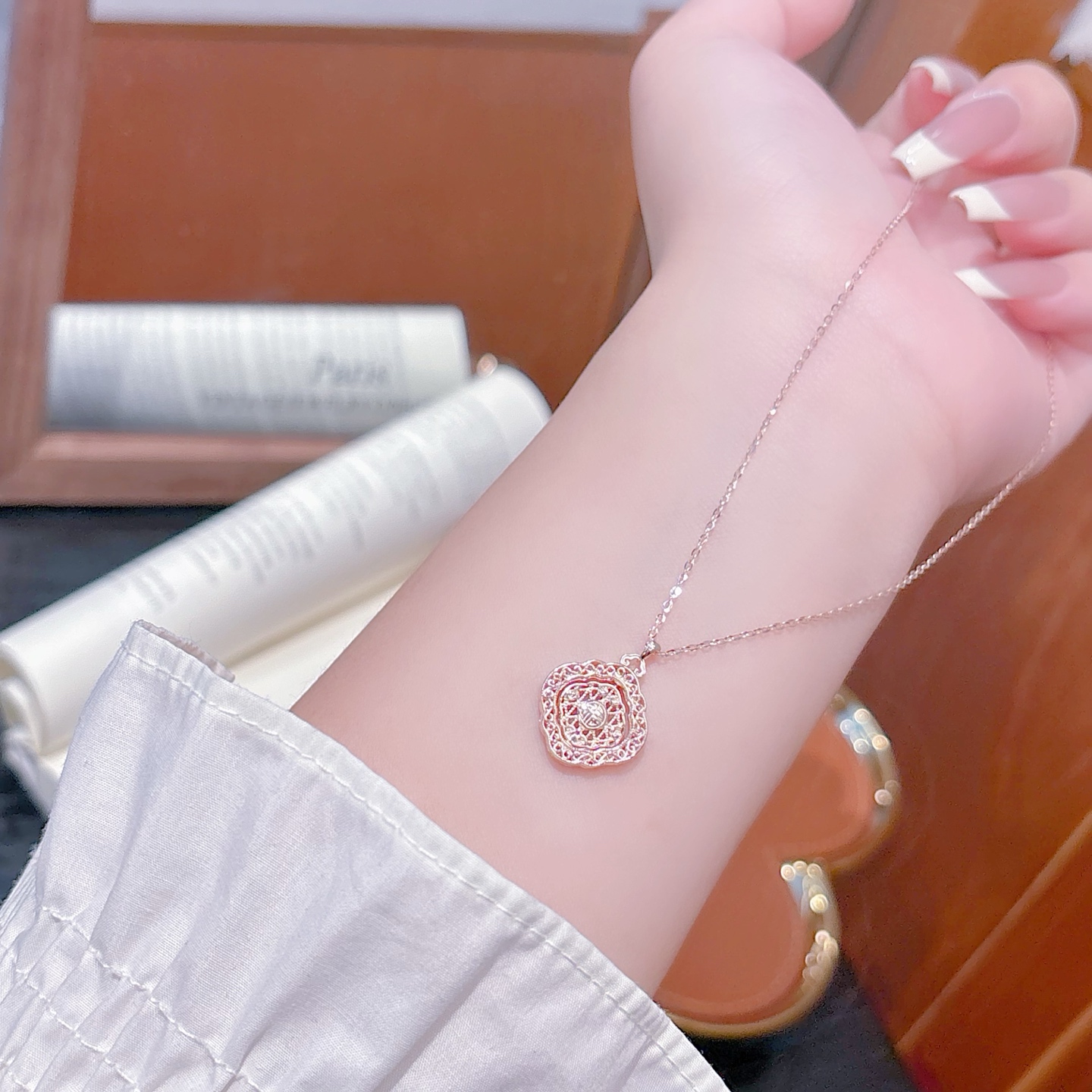 Low Allergy Silver Necklace Sweet & Cool Anniversary Gold