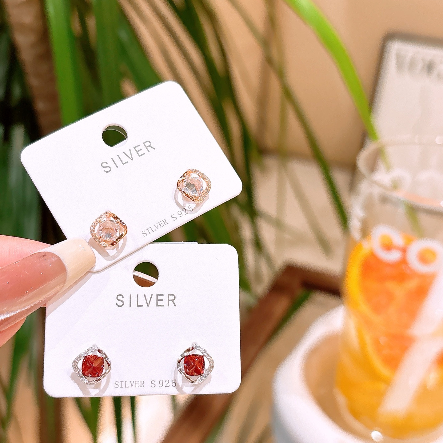 Hypoallergenes Silber Ohrringe Ätherisch Jahrestag Gold