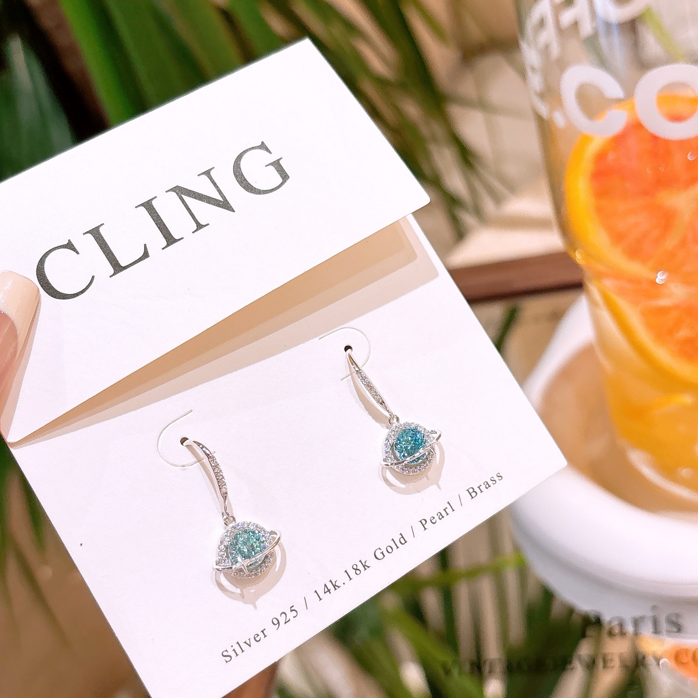 軽やか低アレルギー銀ドロップ＆スレッドイヤリングゴールド 通勤