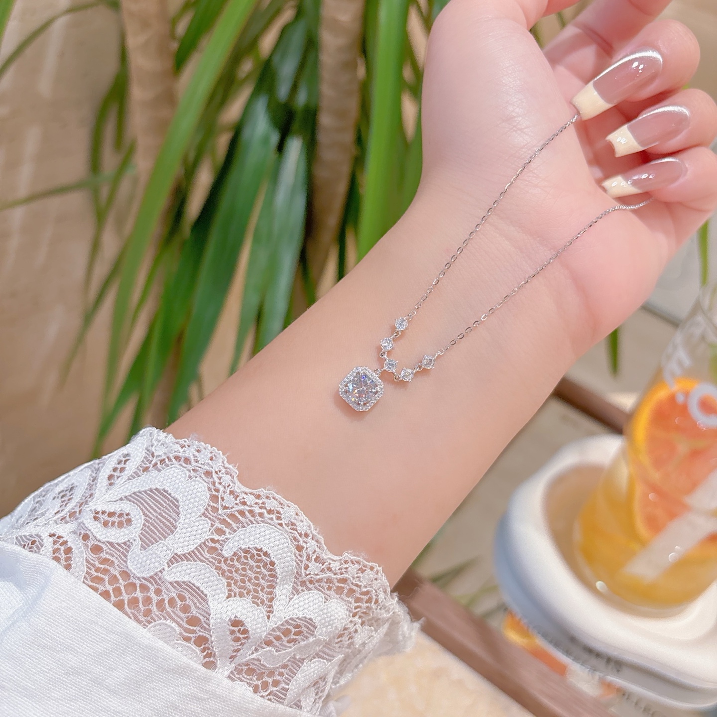 S925 Sterling Silver Necklace Cute Christmas Silver