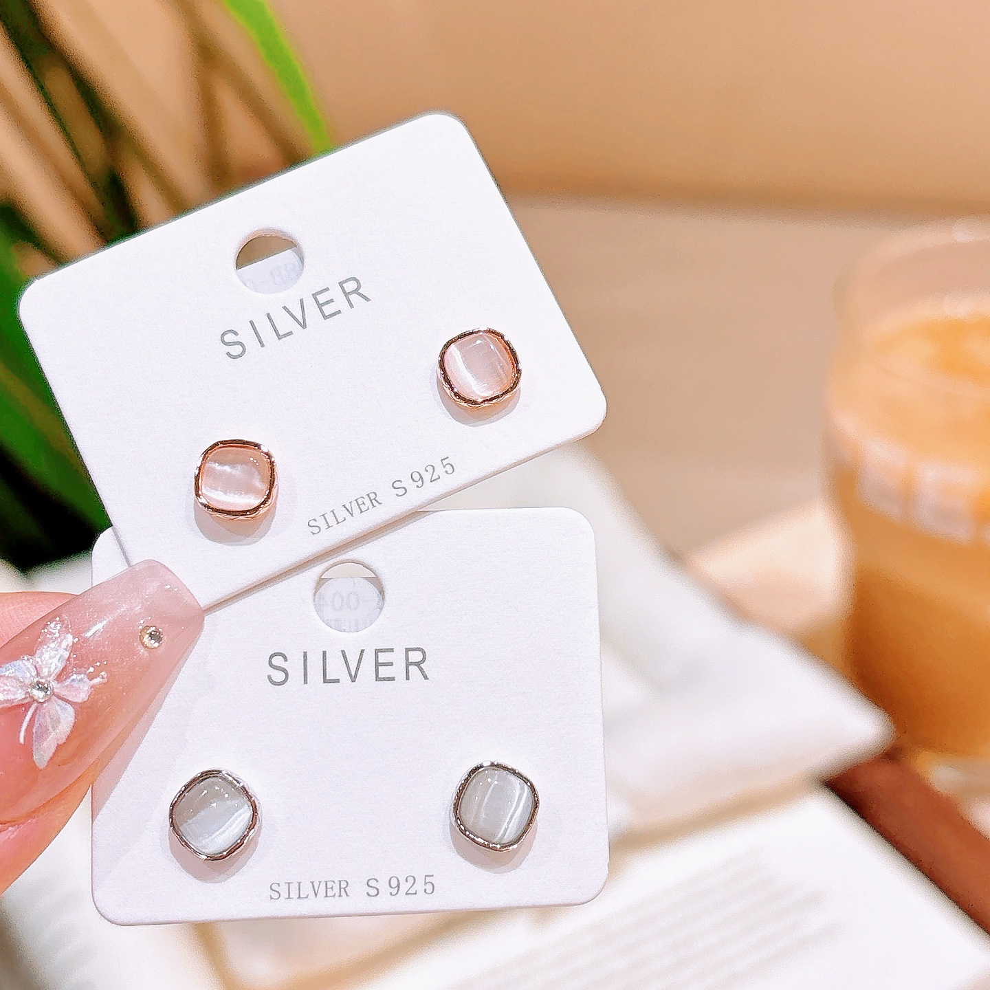 Hypoallergenic Silver Earrings Ethereal Gift for Her Silver