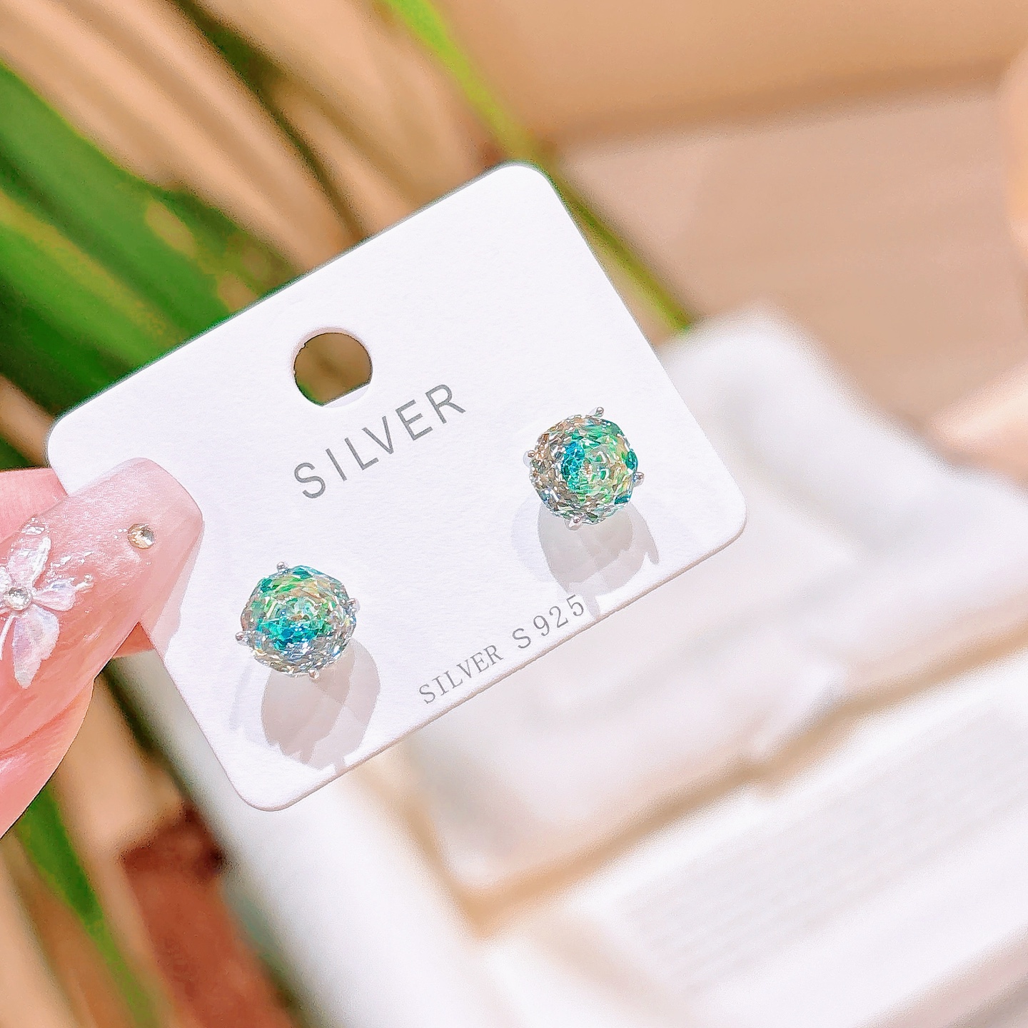 925 Silver Earrings Korean Style Spring Festival Gold