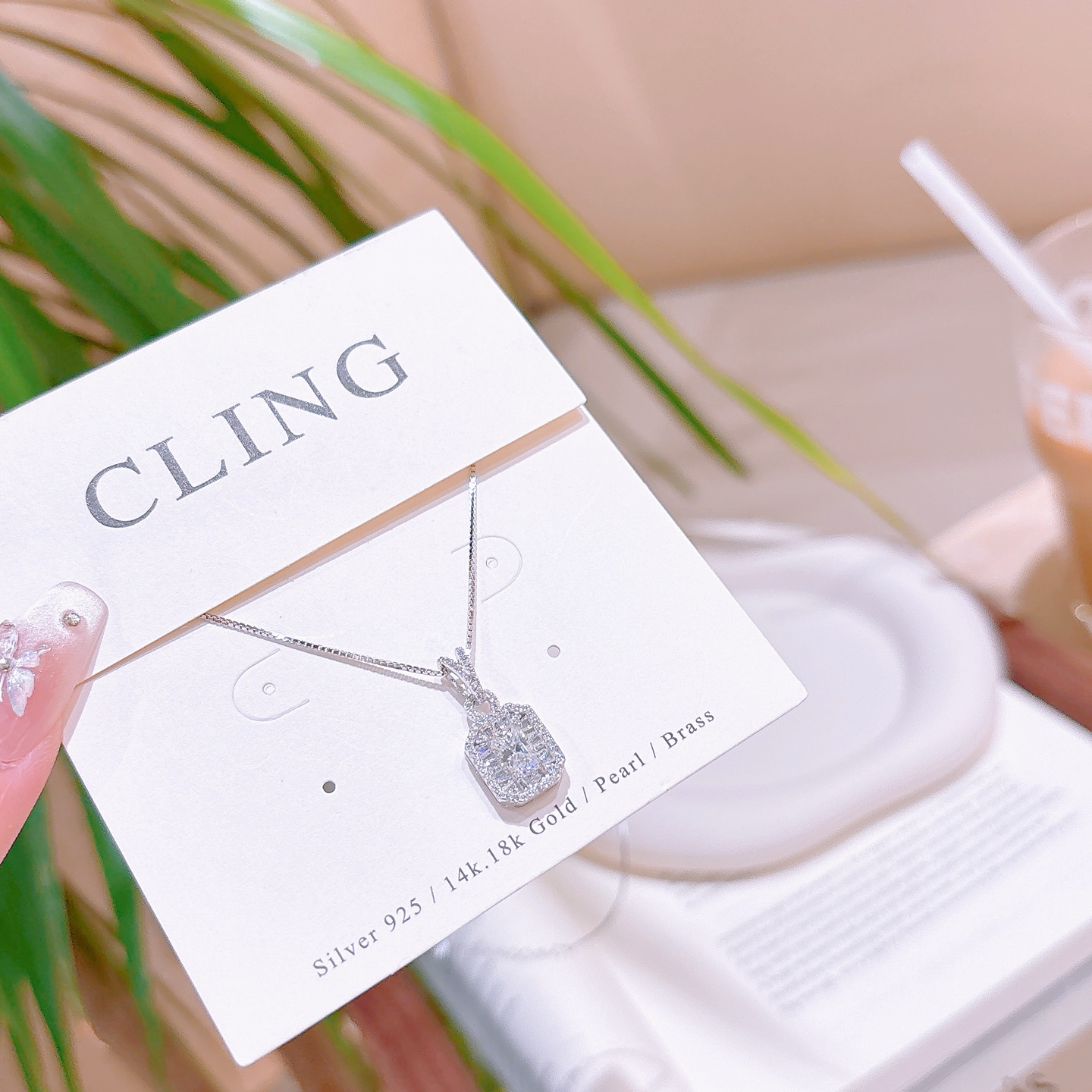 Nickel Free Silver Moissanite Necklace Ethereal New Year Silver