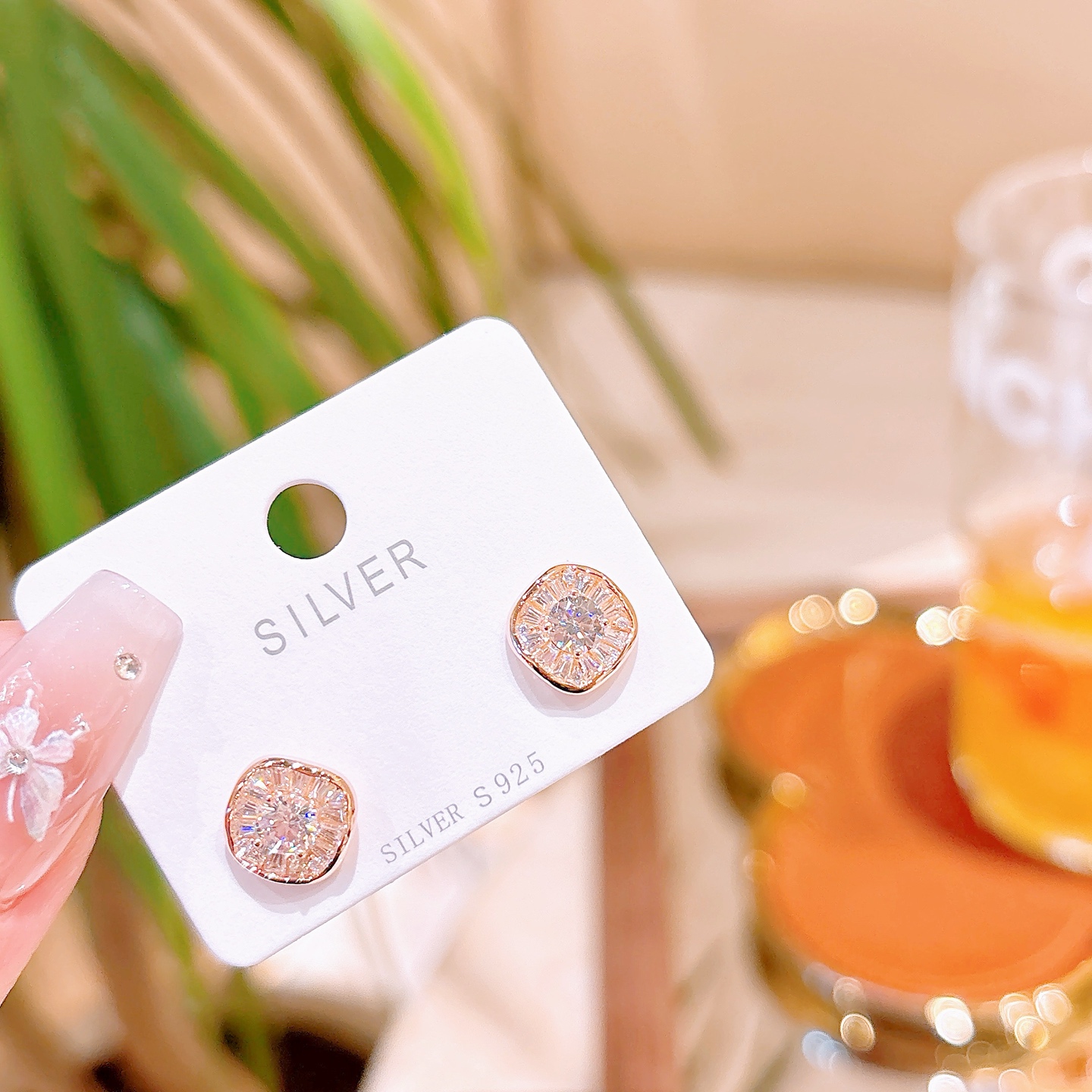 High Polish Silver Earrings Delicate Travel Gold