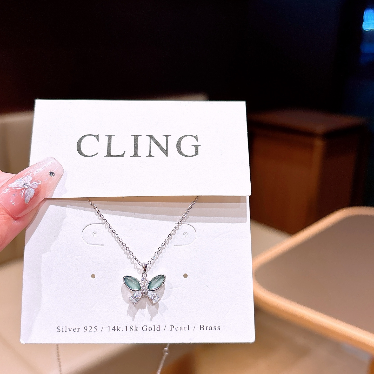 High Polish Silver Jadeite Necklace Cute Graduation Gold