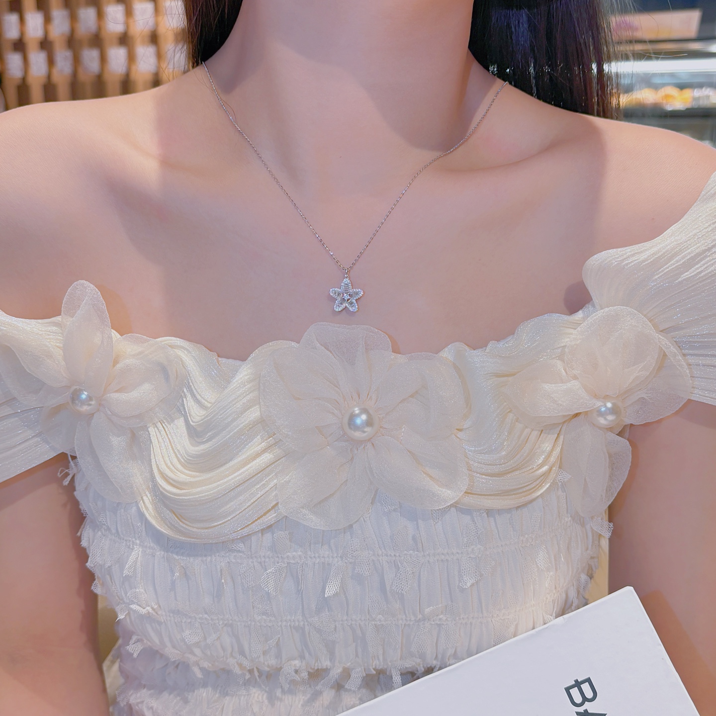 Low Allergy Silver Earrings & Necklace Set Intellectual Annual Party