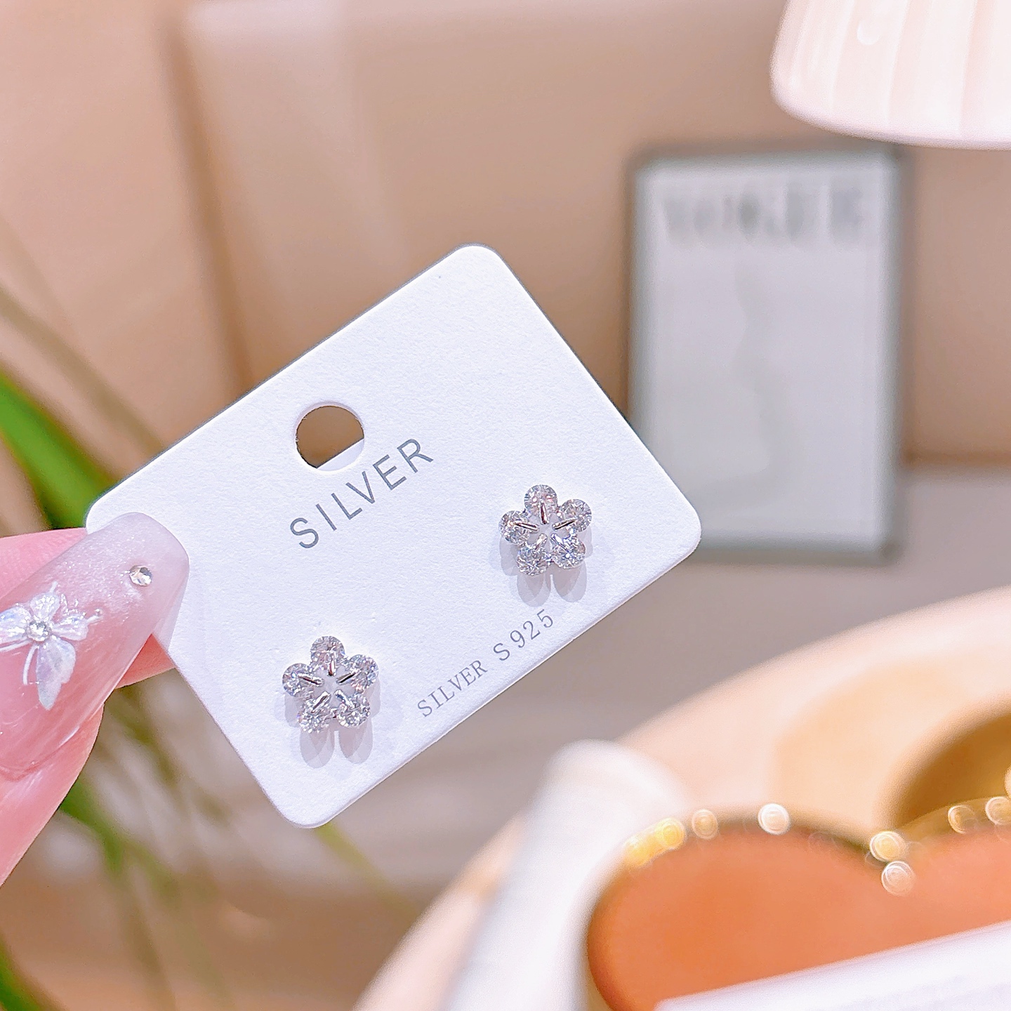 925 Silver Earrings Precision New Year Gold