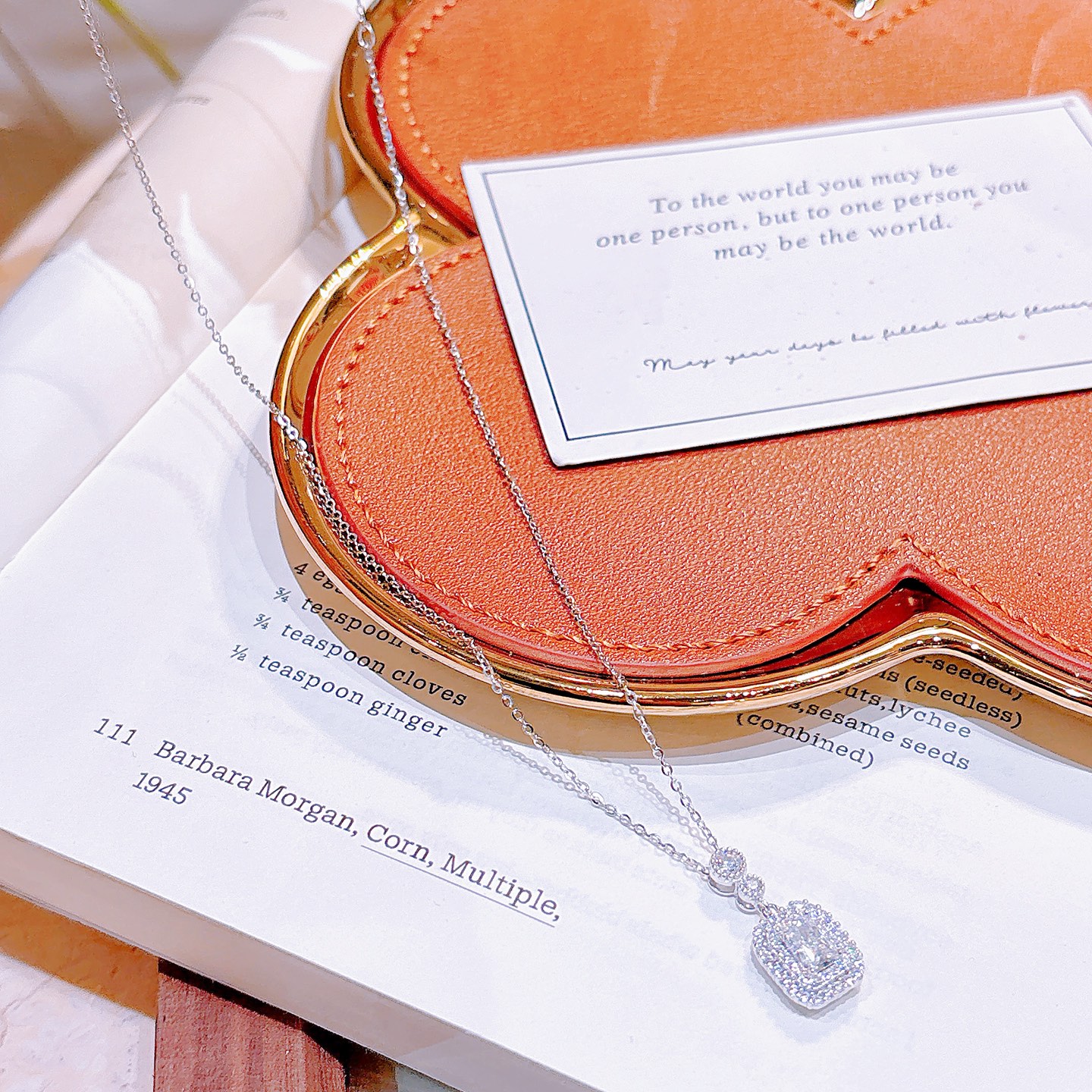 Hypoallergenic Silver Moissanite Necklace Minimalist Housewarming