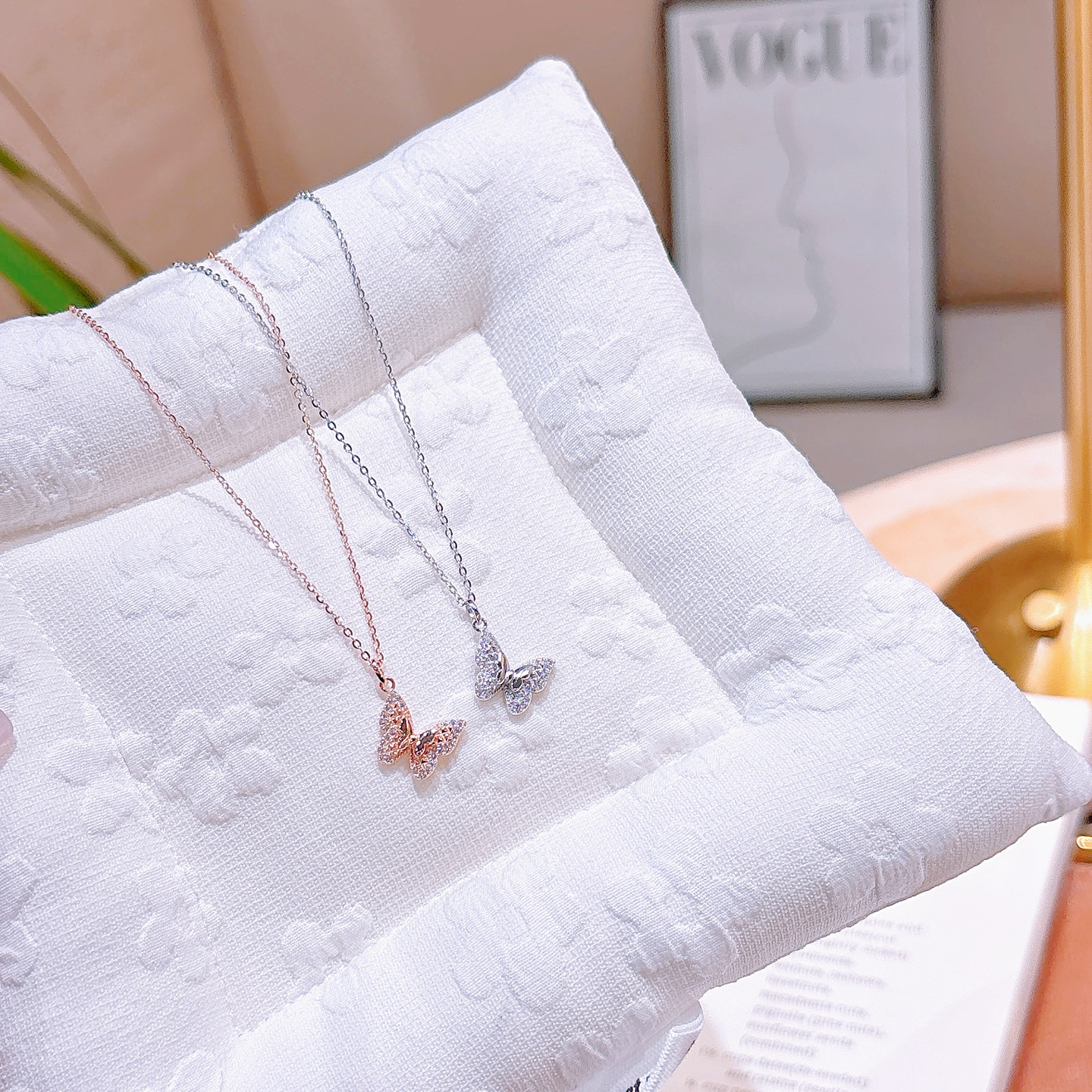 ラグジュアリーS925スターリングシルバーネックレスゴールド 記念日