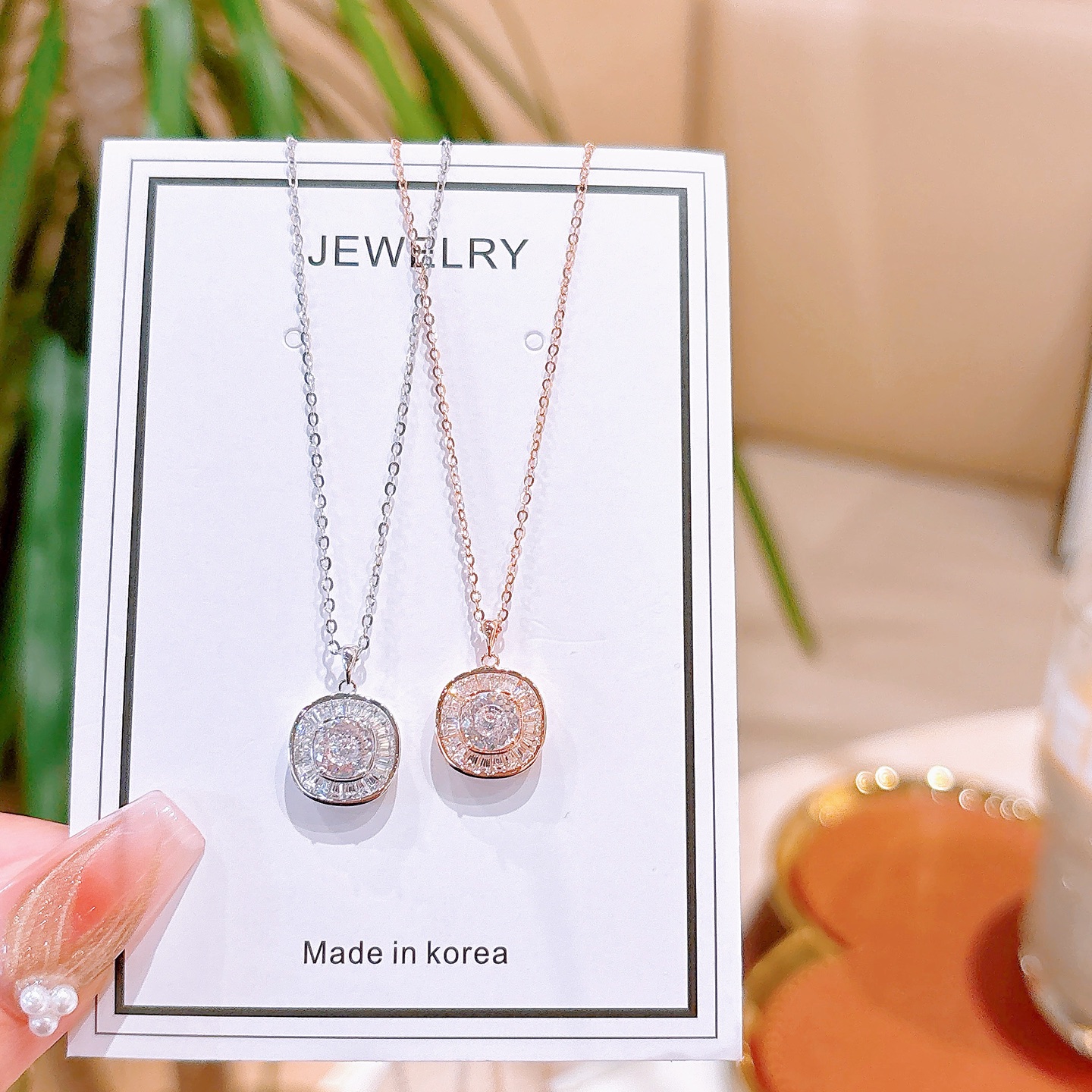 S925 Sterlingsilber Kette Leichter Luxus Bankett Silber