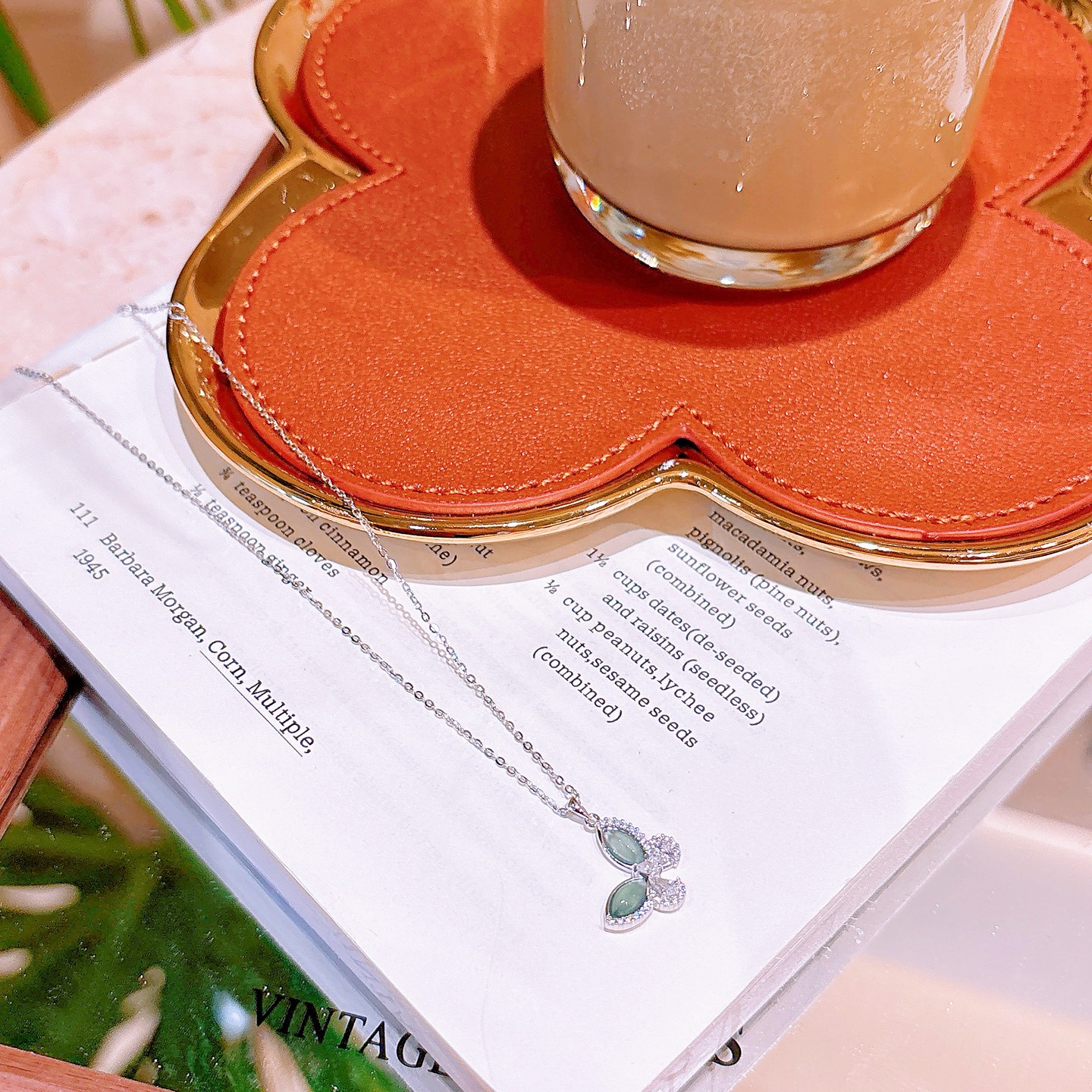 Nickel Free Silver Jadeite Necklace Minimalist Graduation Gold