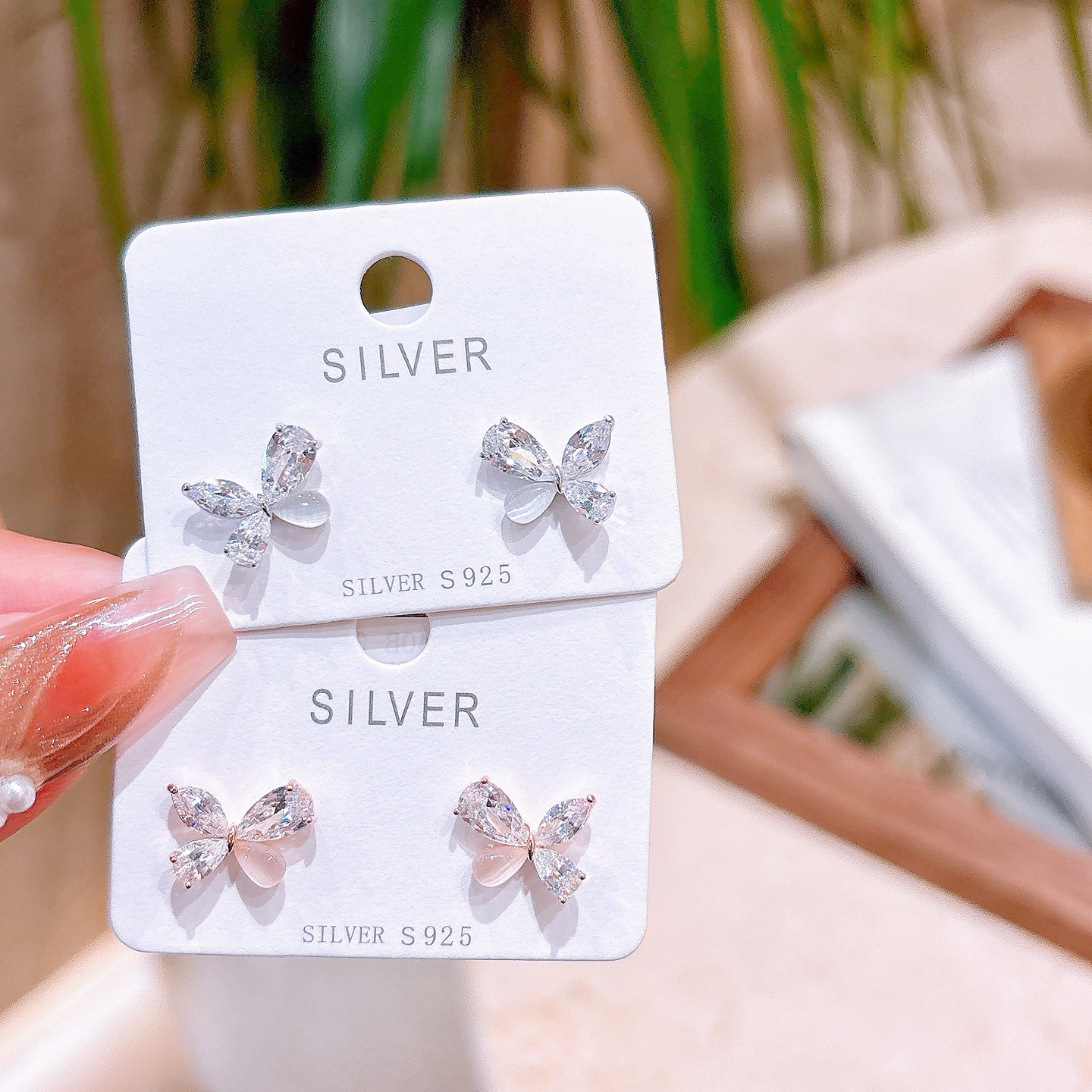 Hypoallergenic Silver Earrings Korean Style Teacher's Day Silver