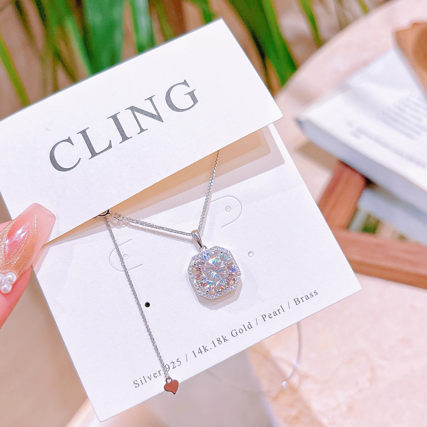 Hypoallergenes Silber Moissanit Kette Präzision Hauseinweihung Gold