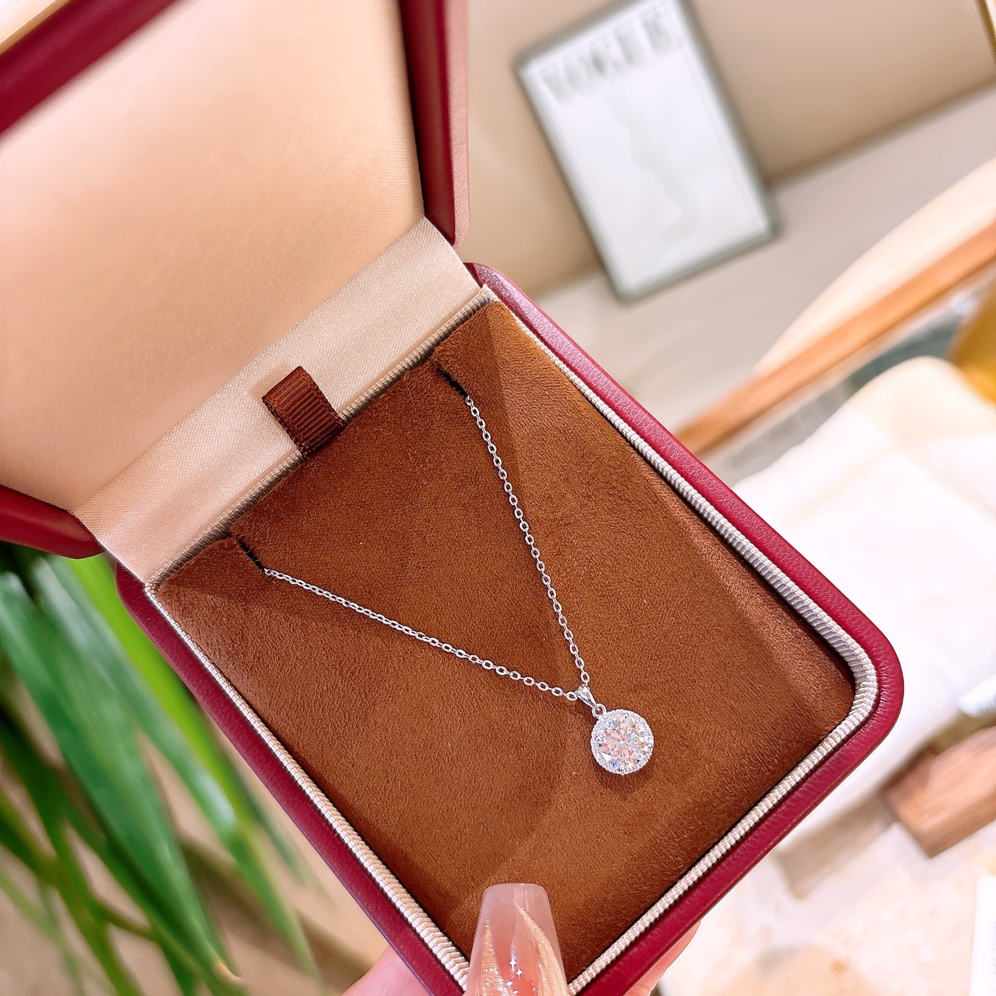 優しい純銀モアッサナイトネックレスゴールド 自分へのご褒美