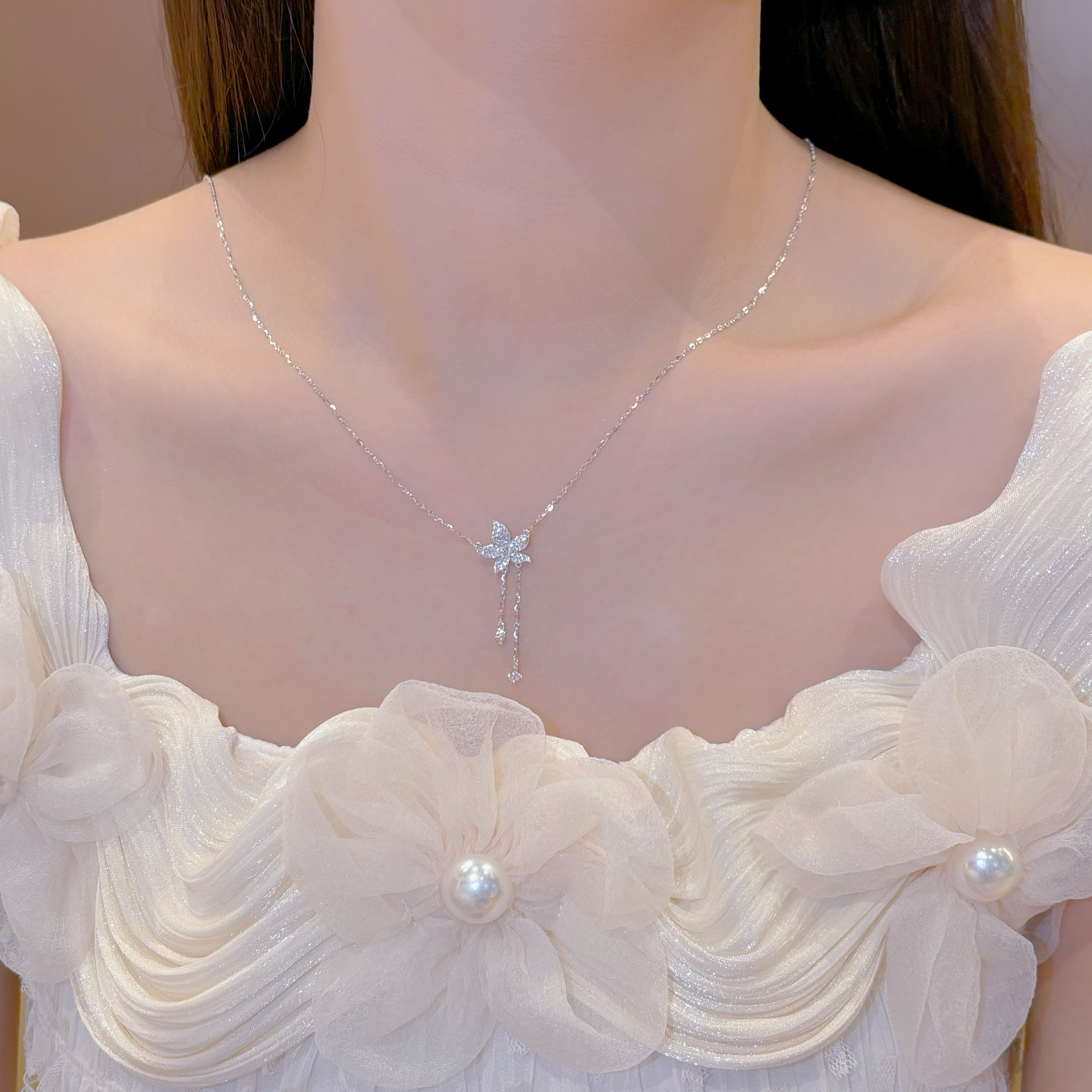 Low Allergy Silver Necklace Light Luxury Valentine's Day Gold