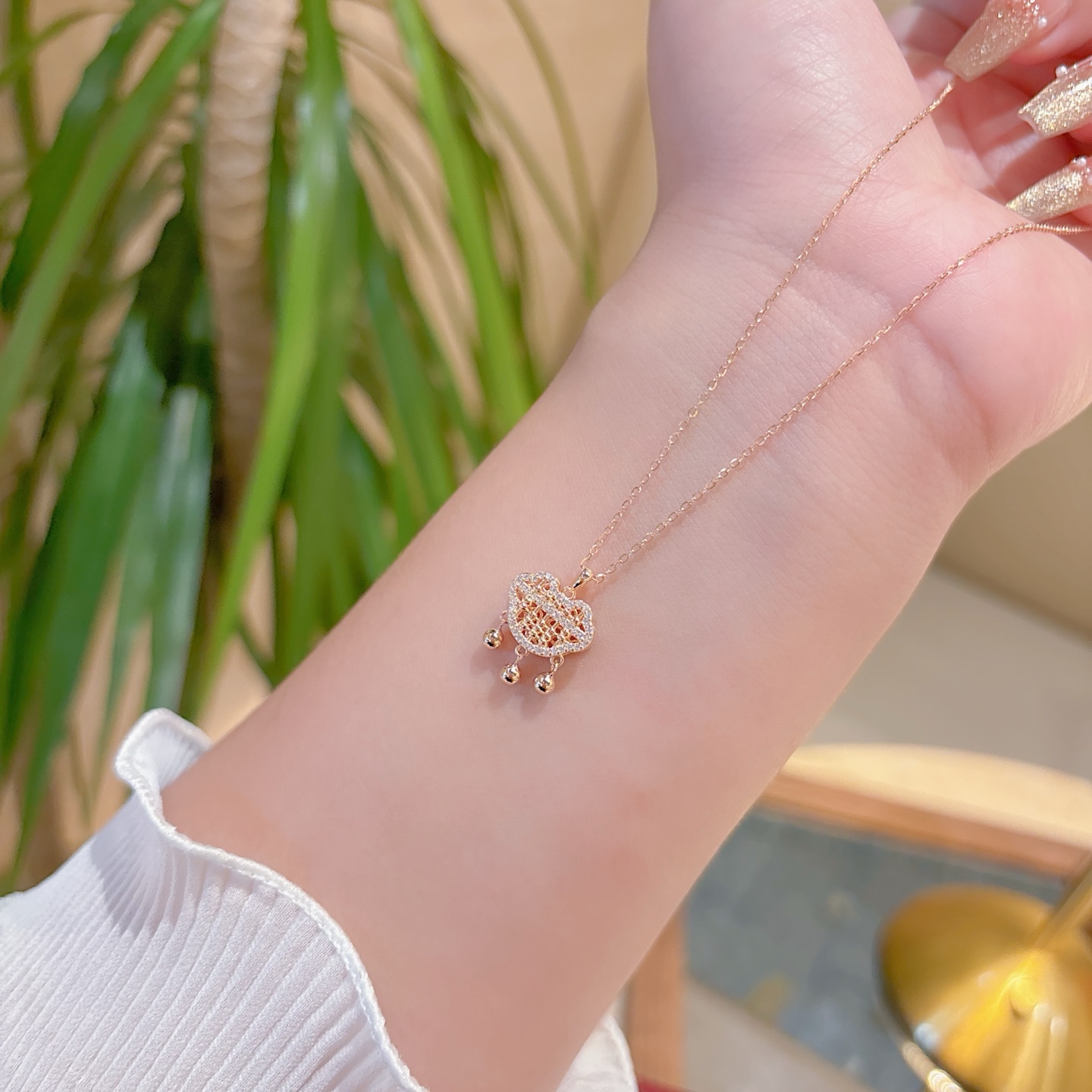 Fine Silver Necklace Girly Wedding Silver