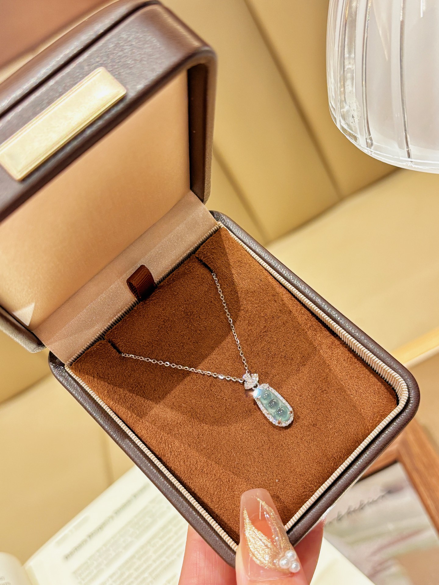 Solid Silver Jadeite Necklace Precision Wedding Gold