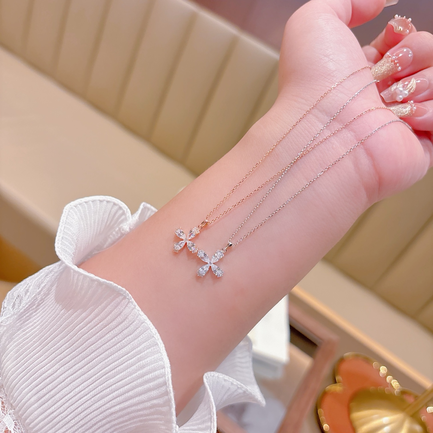 Fine Silver Necklace Pure Self-love Gold