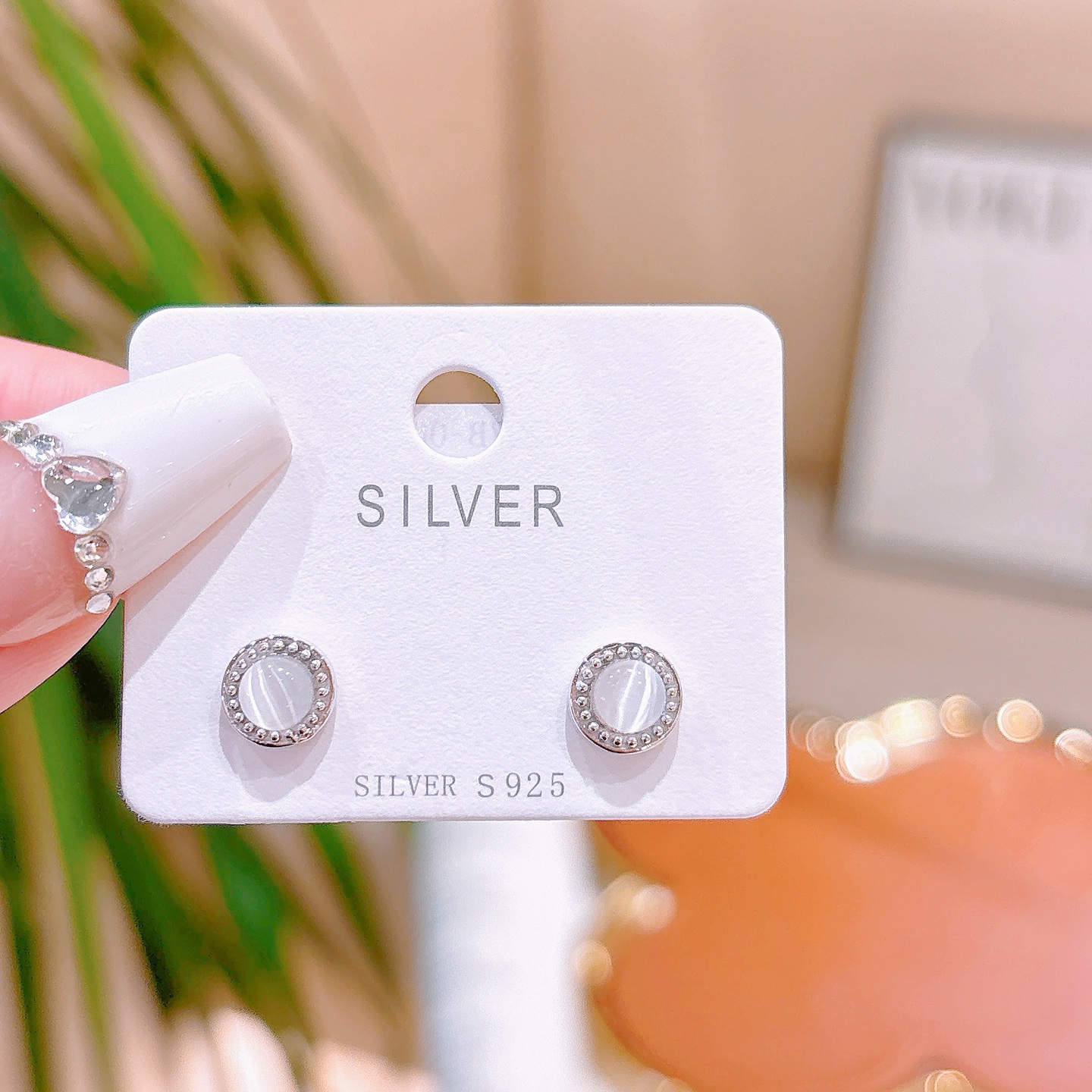 Feinsilber Ohrringe Verspielt Verlobung Gold