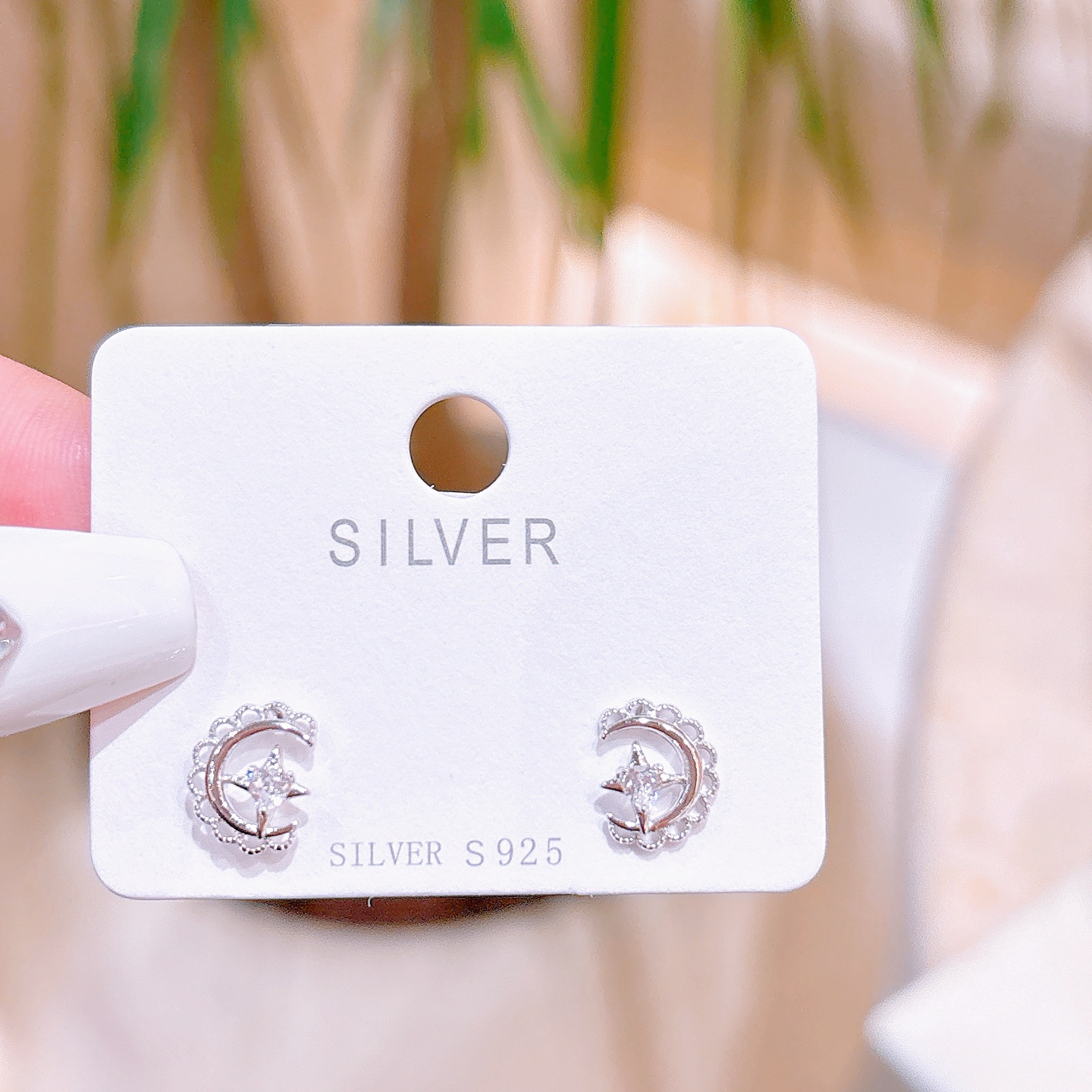 925 Silver Earrings Precision Office Silver