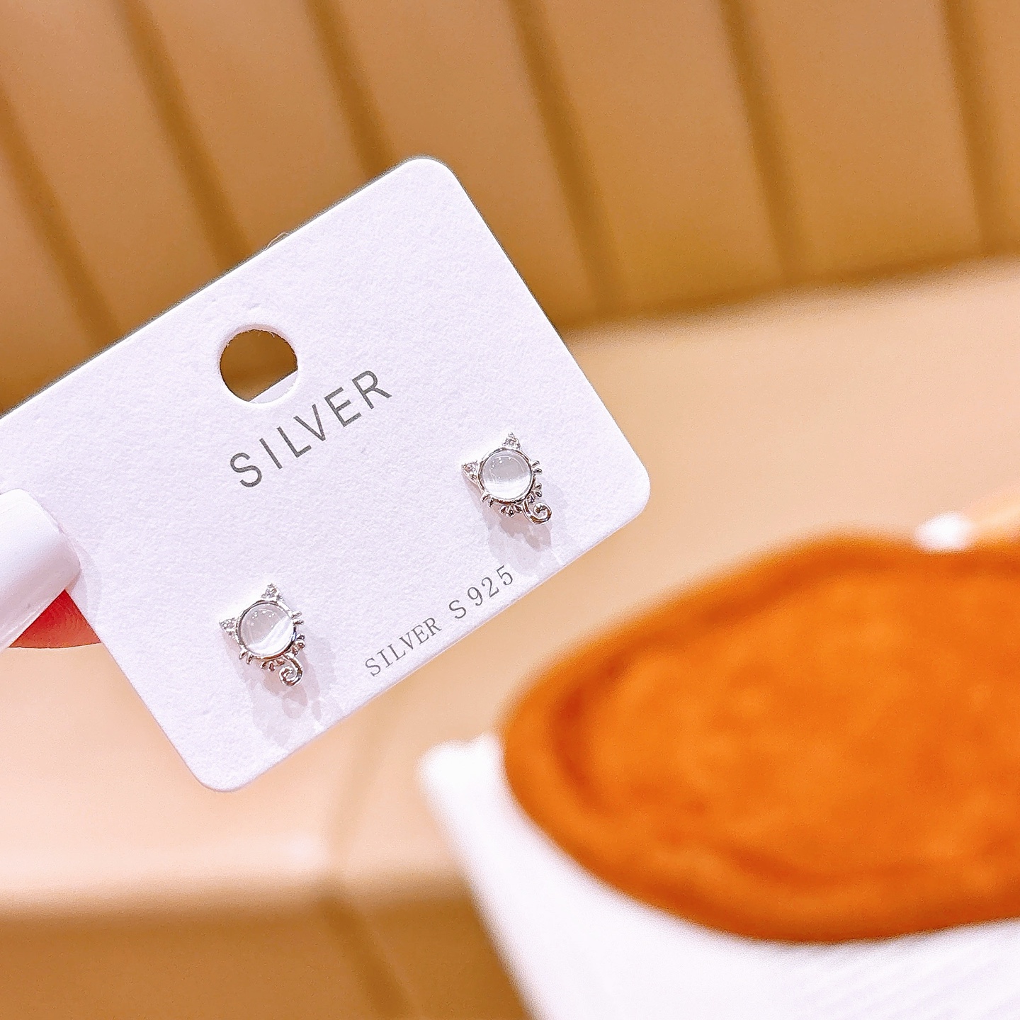 S925 Sterling Silver Earrings Ultra Minimal Spring Festival Gold