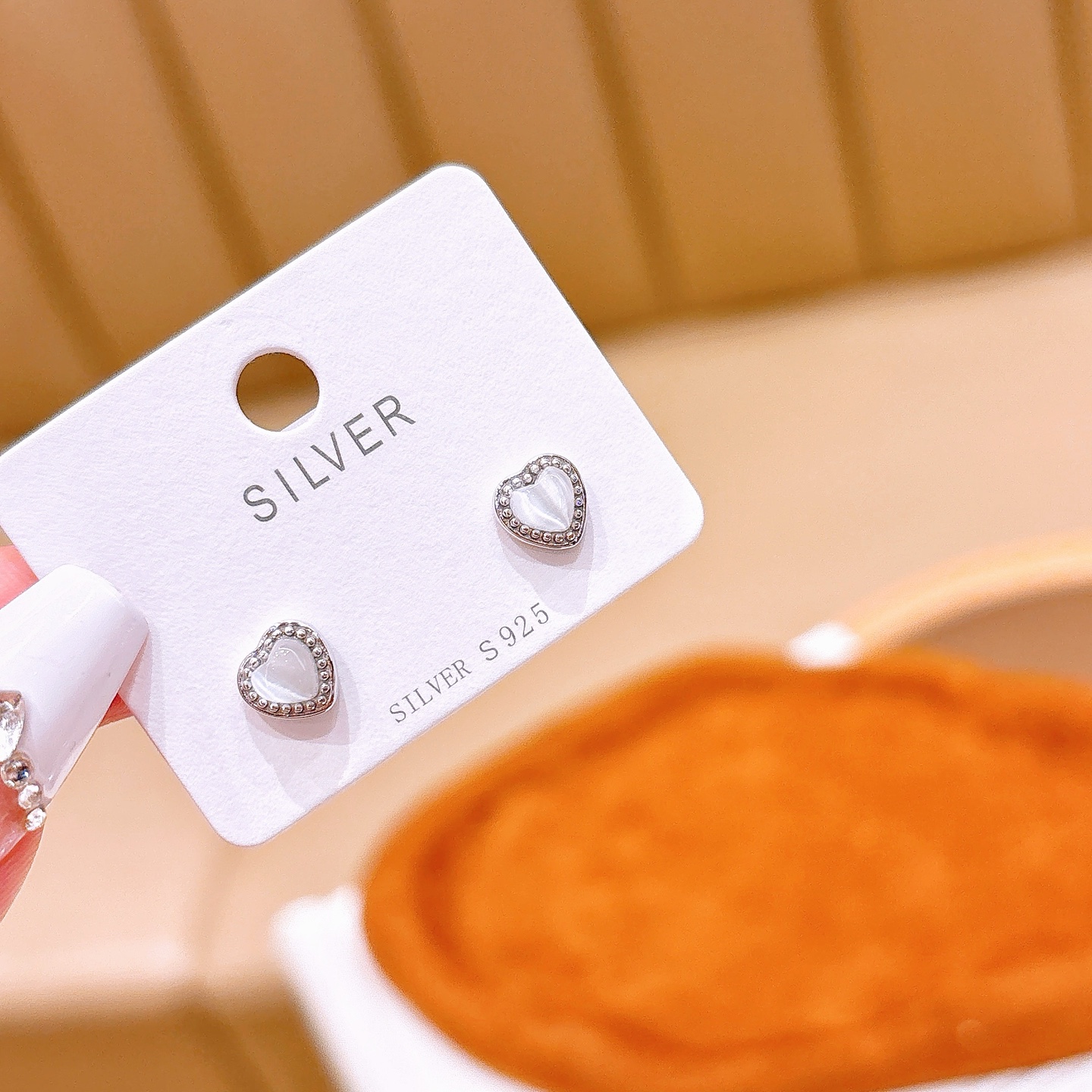 S925 Sterling Silver Earrings Vintage Mother's Day Gold