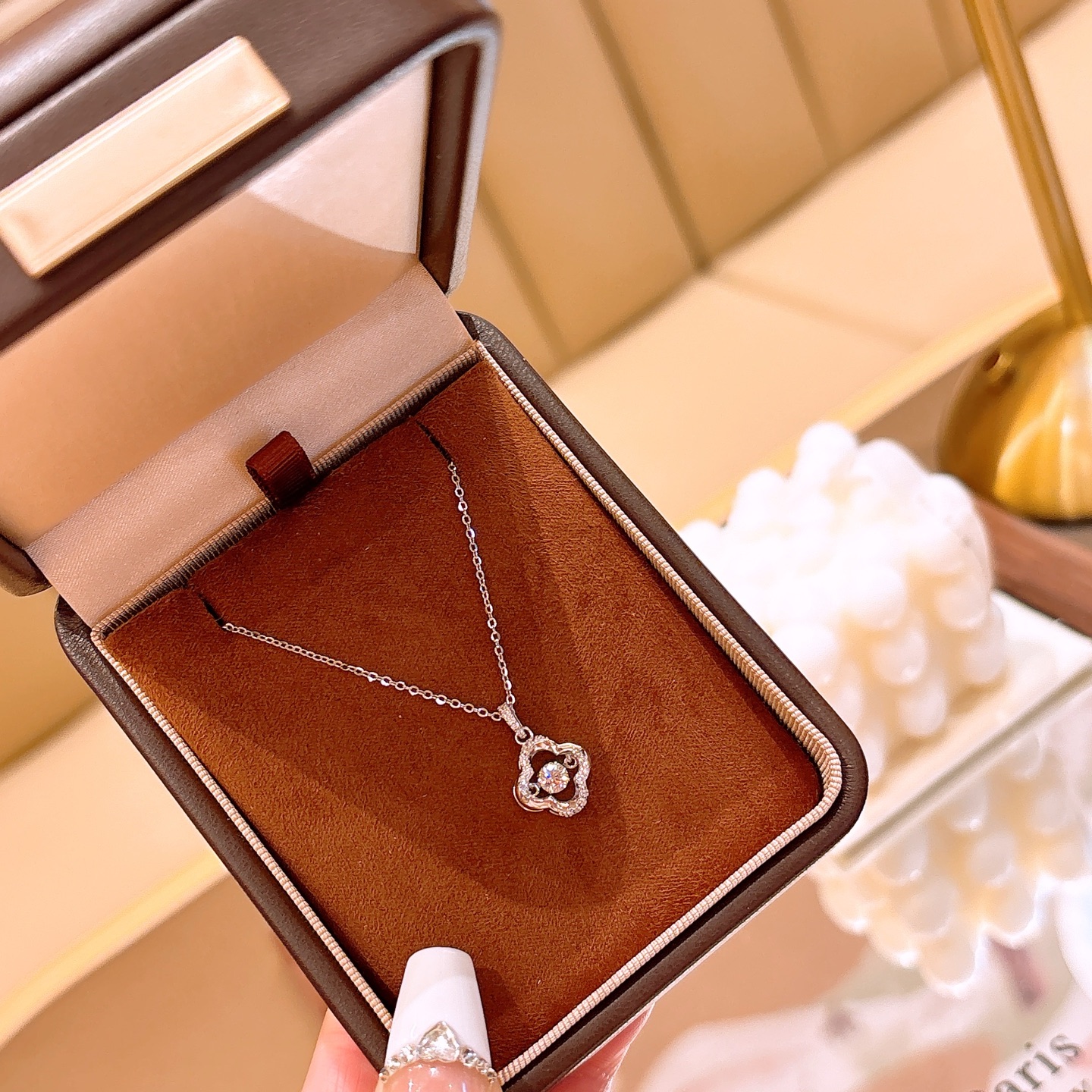 Fine Silver Necklace Romantic Wedding Favor Silver