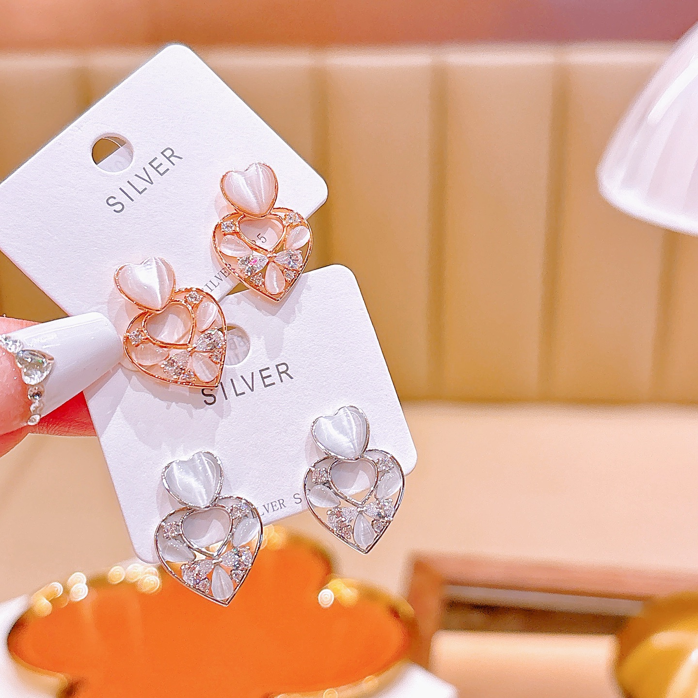 Hypoallergenic Silver Earrings Minimalist Teacher's Day Gold