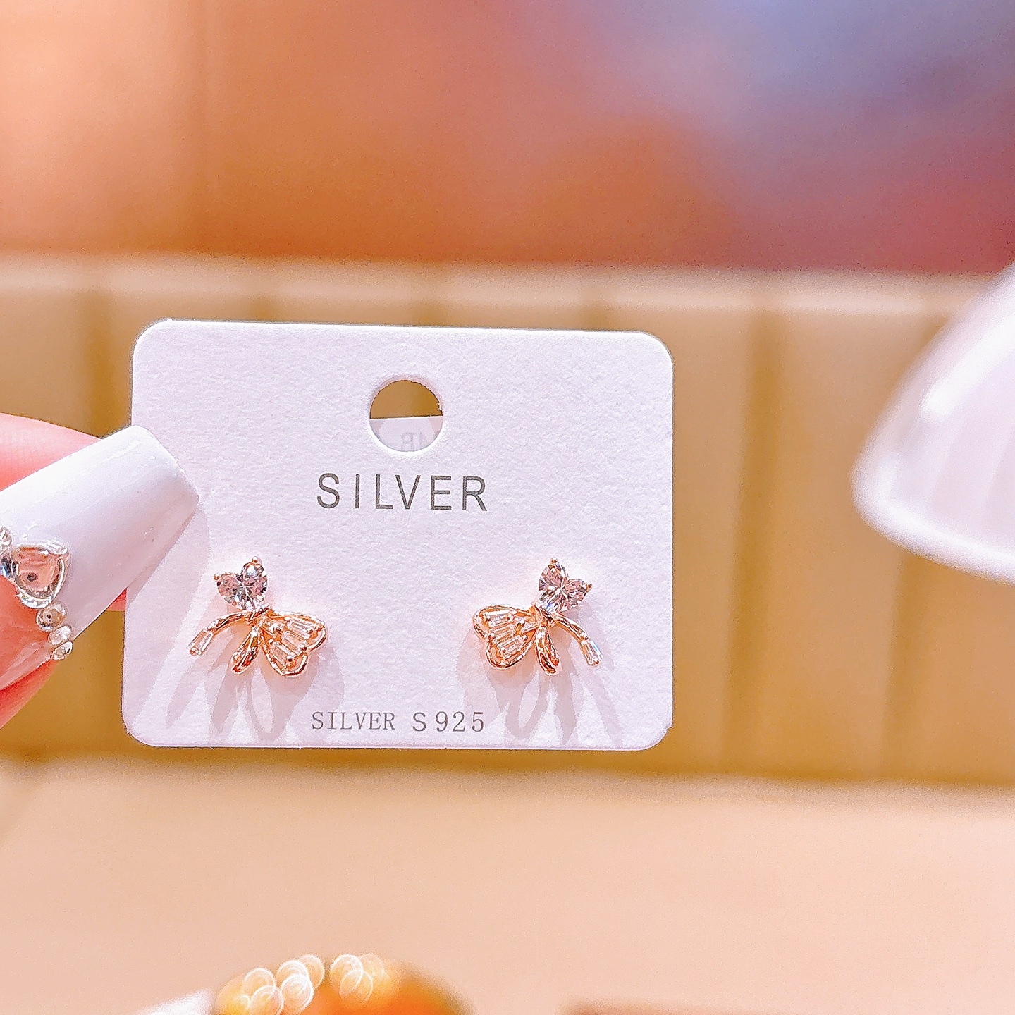 High Polish Silver Earrings Korean Style Housewarming Silver