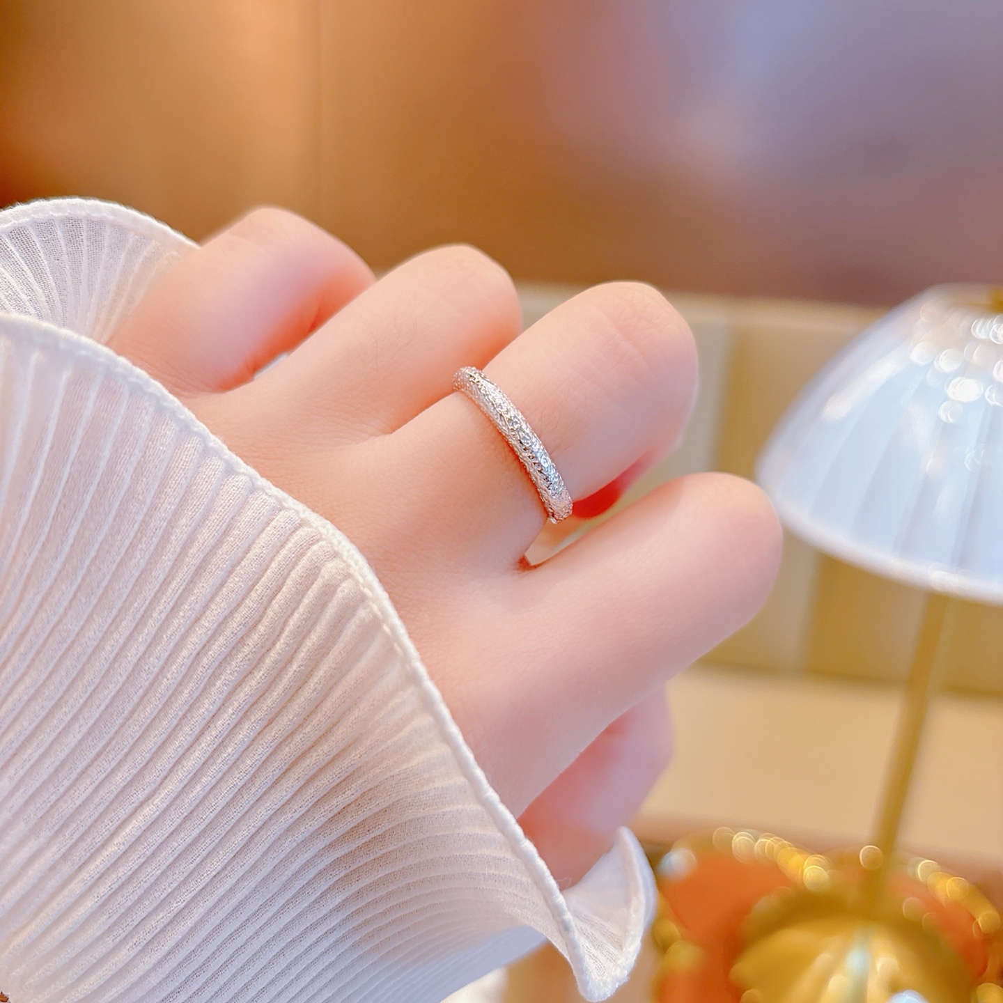 アーティスティックS925スターリングシルバーリングゴールド 職場