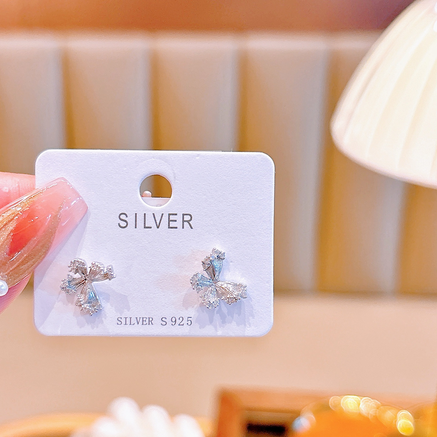 Hypoallergenic Silver Earrings Girly New Year Silver