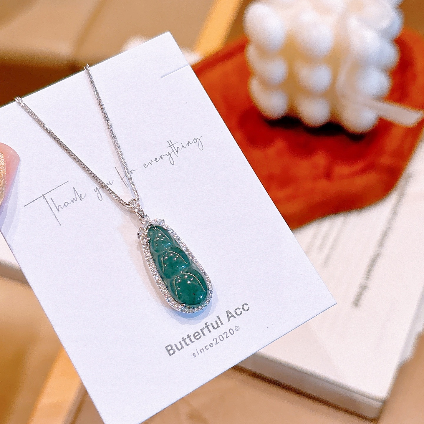 Nickel Free Silver Jadeite Necklace Elegant Graduation Gold