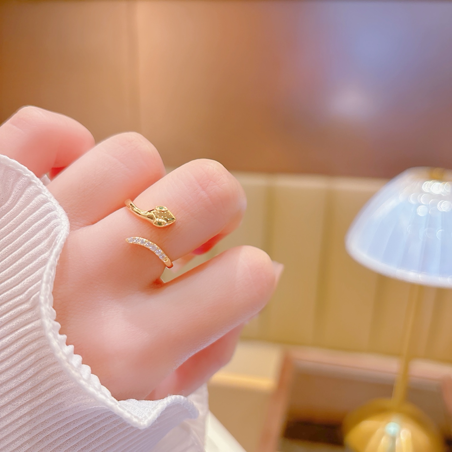 925 Silver Ring Lively Father's Day Gold