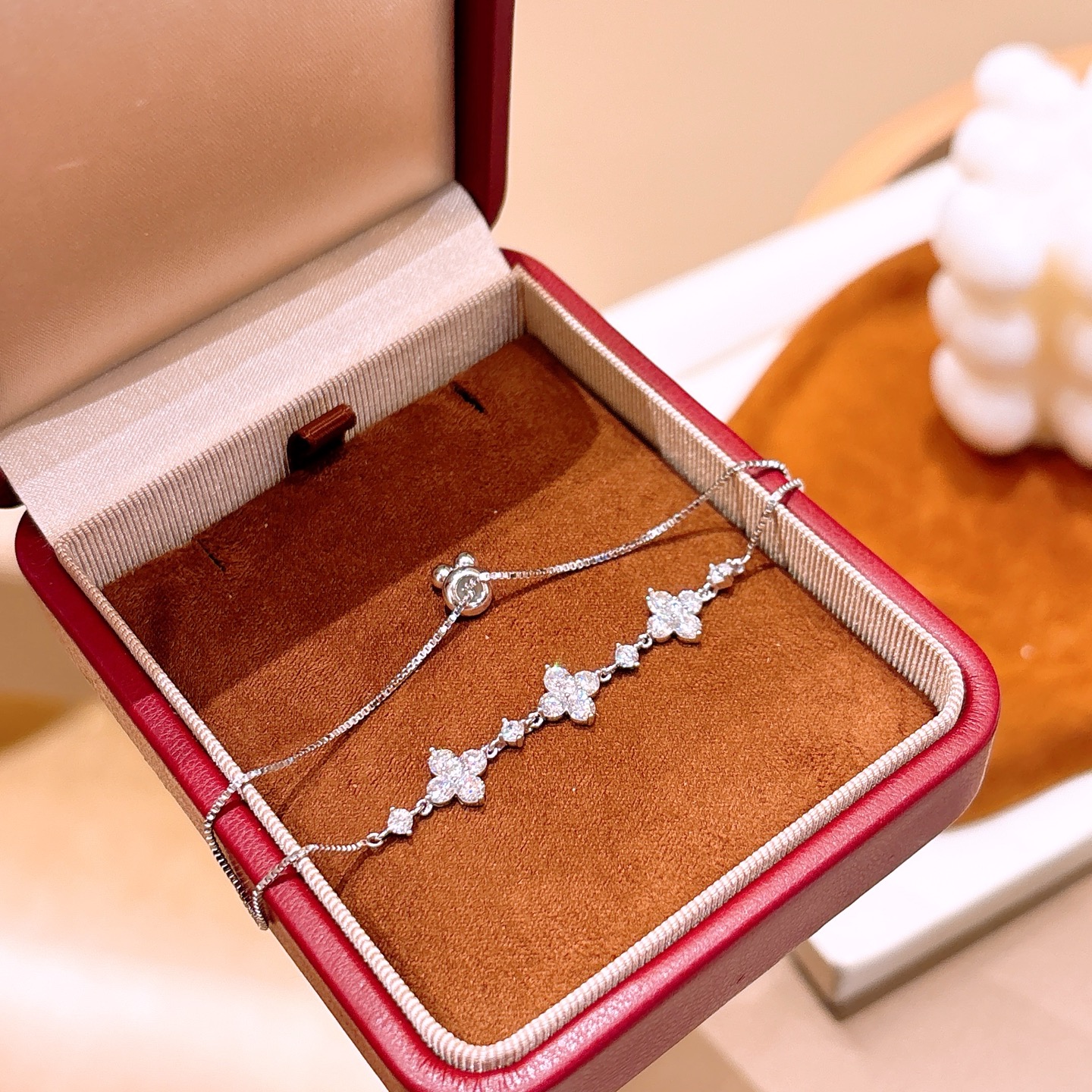 925 Silver Moissanite Bracelet Delicate Mother's Day Gold