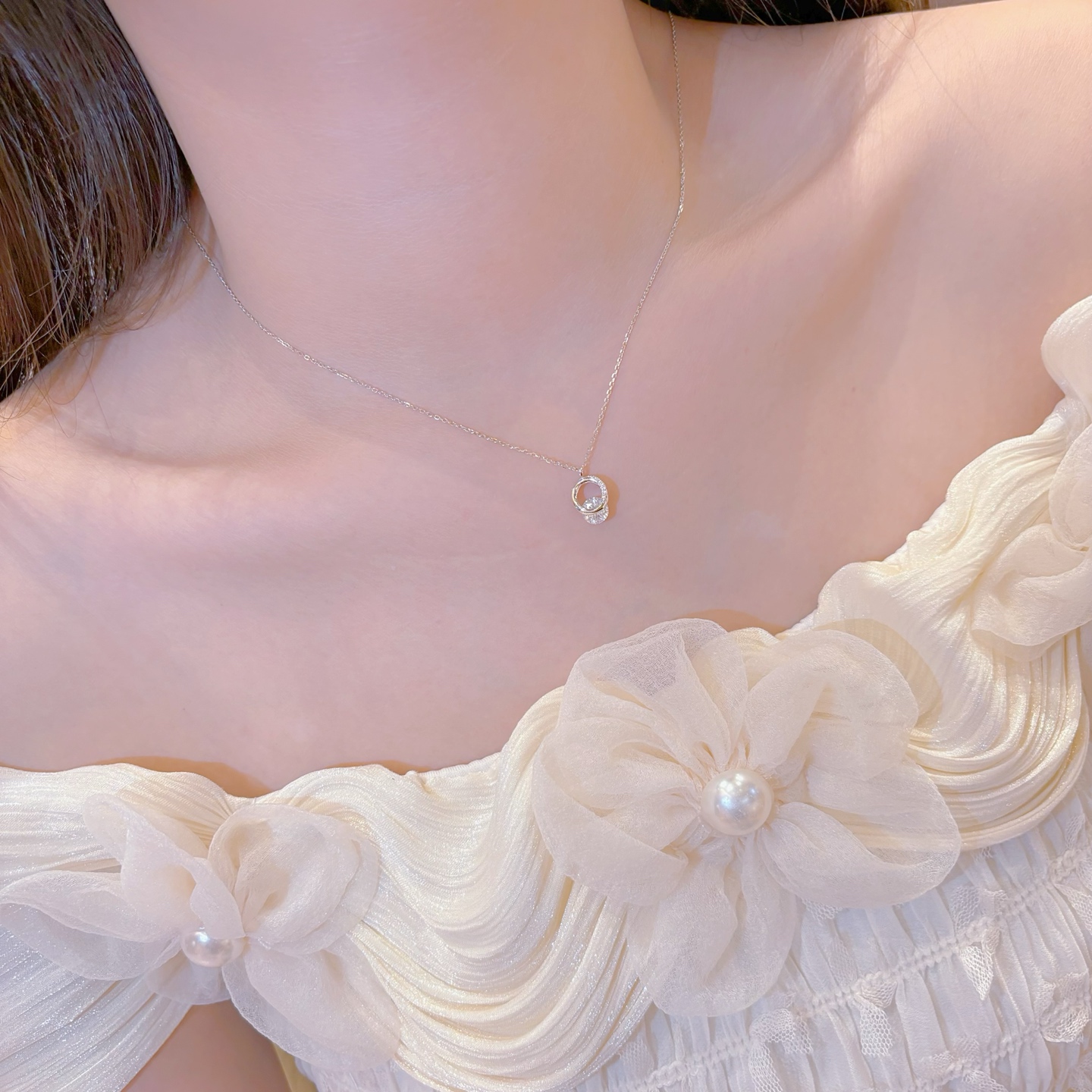 清純低アレルギー銀ネックレスシルバー 新年