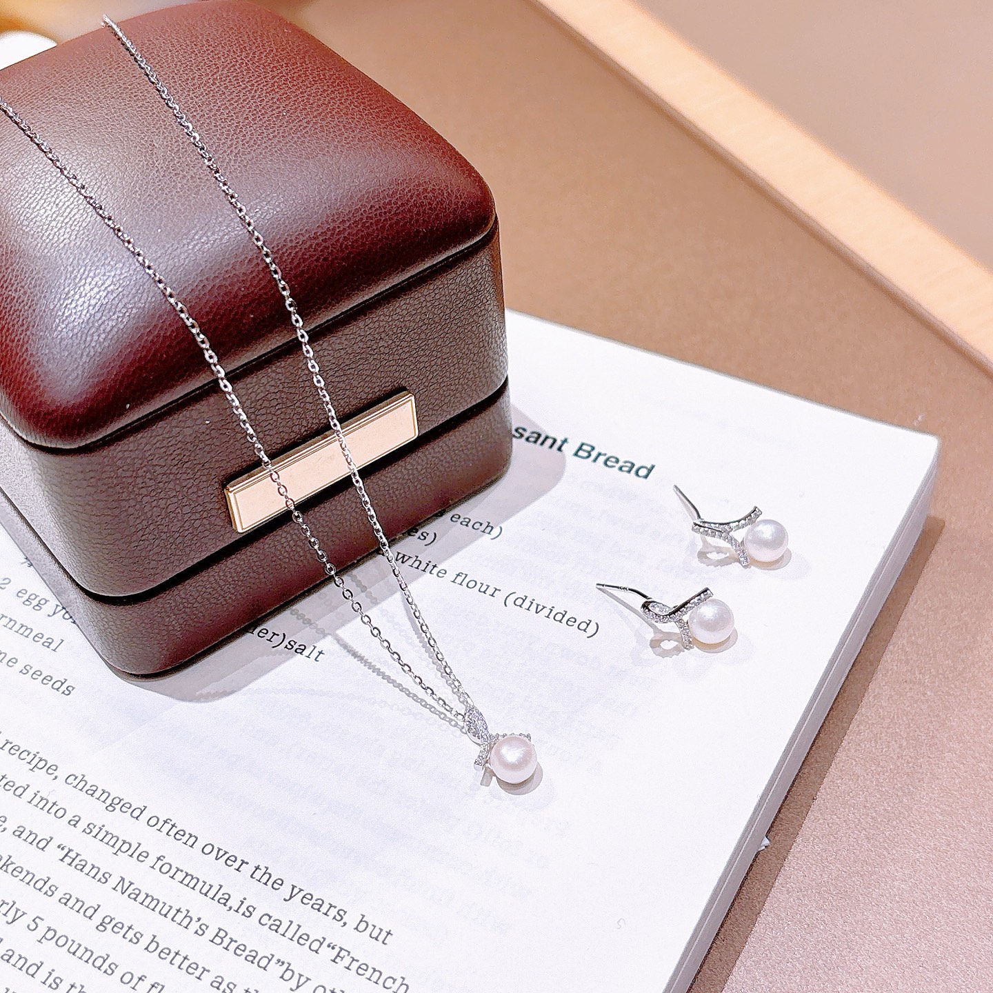 Nickel Free Silver Earrings & Necklace Set Lively Travel Silver