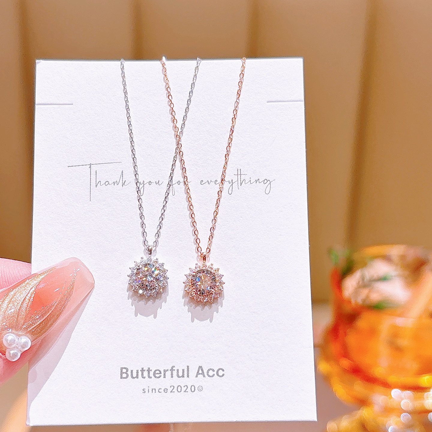 S925 Sterling Silver Necklace Ins Style Housewarming Gold