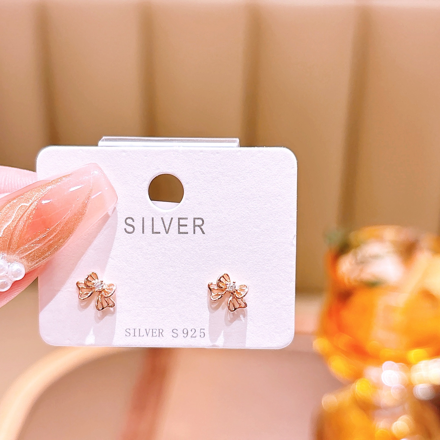 925 Silver Earrings Minimalist Wedding Favor Gold