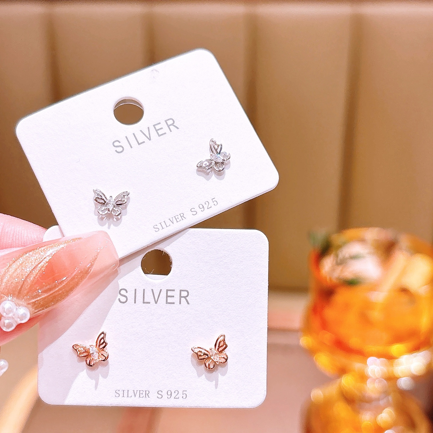 Hypoallergenic Silver Earrings Girly Father's Day Silver