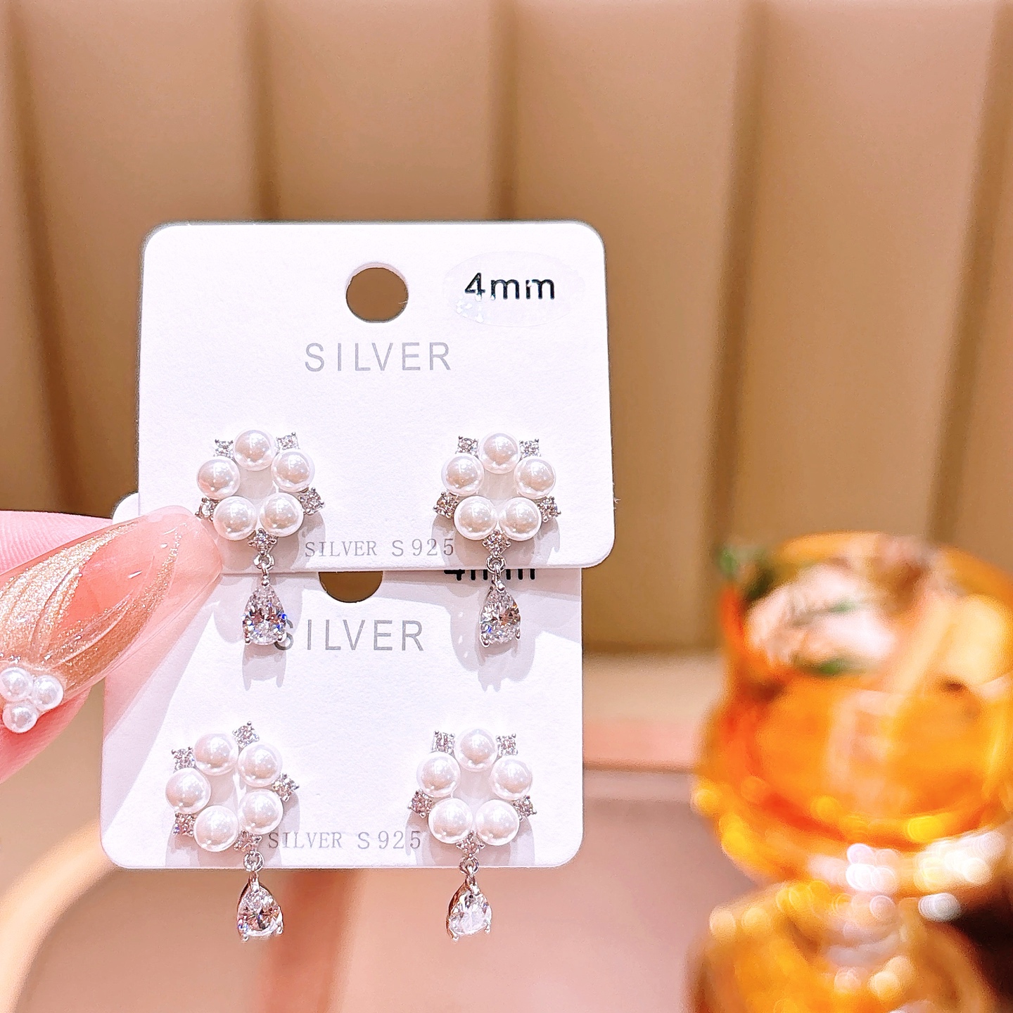 High Polish Silver Earrings Chic Father's Day Silver