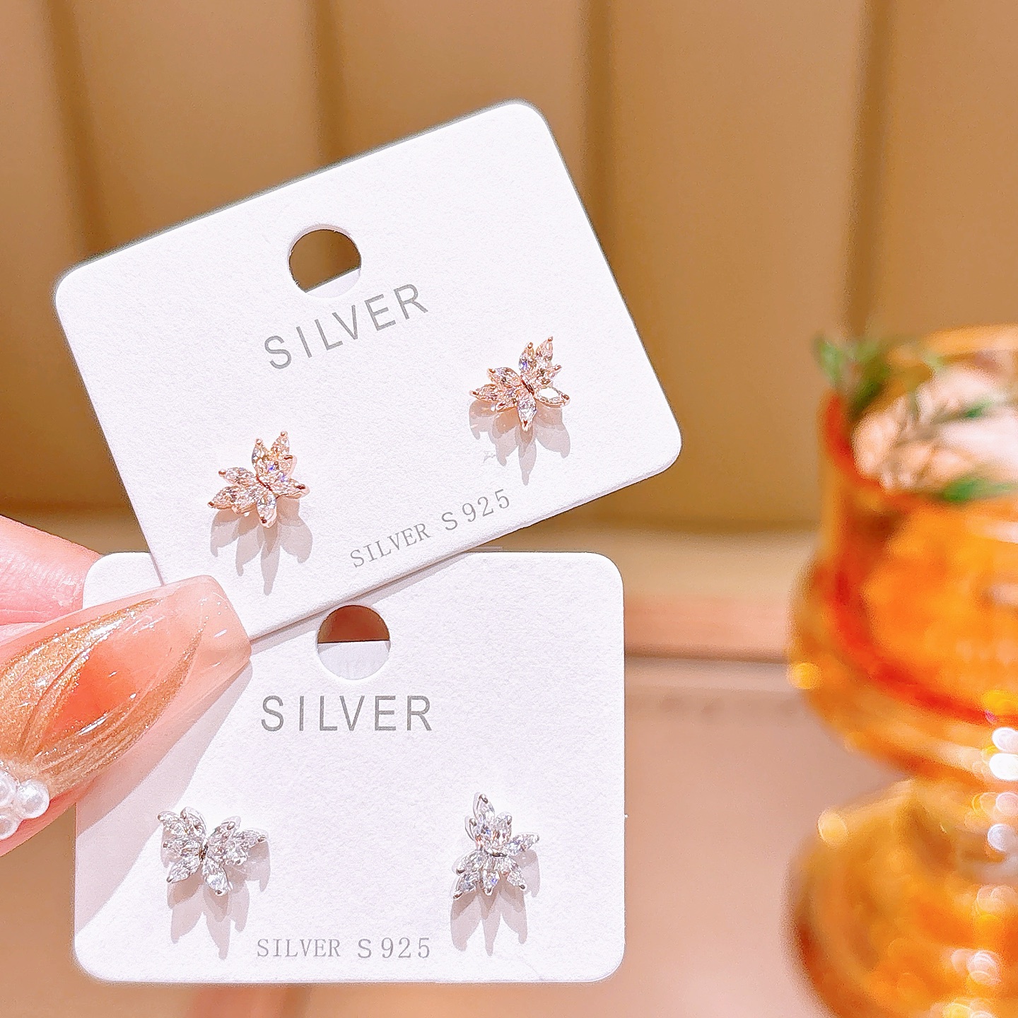 Low Allergy Silver Earrings Romantic Party Silver