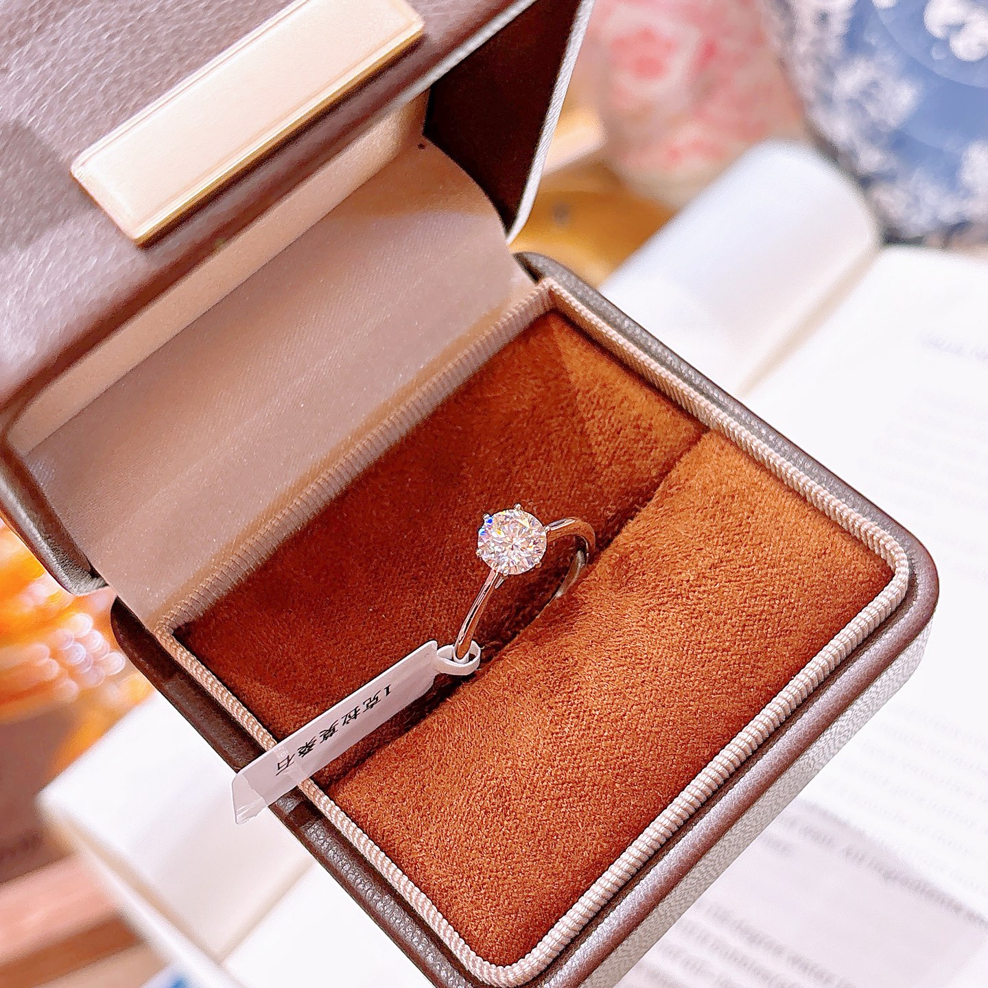 Fine Silver Moissanite Ring Intellectual Christmas Gold